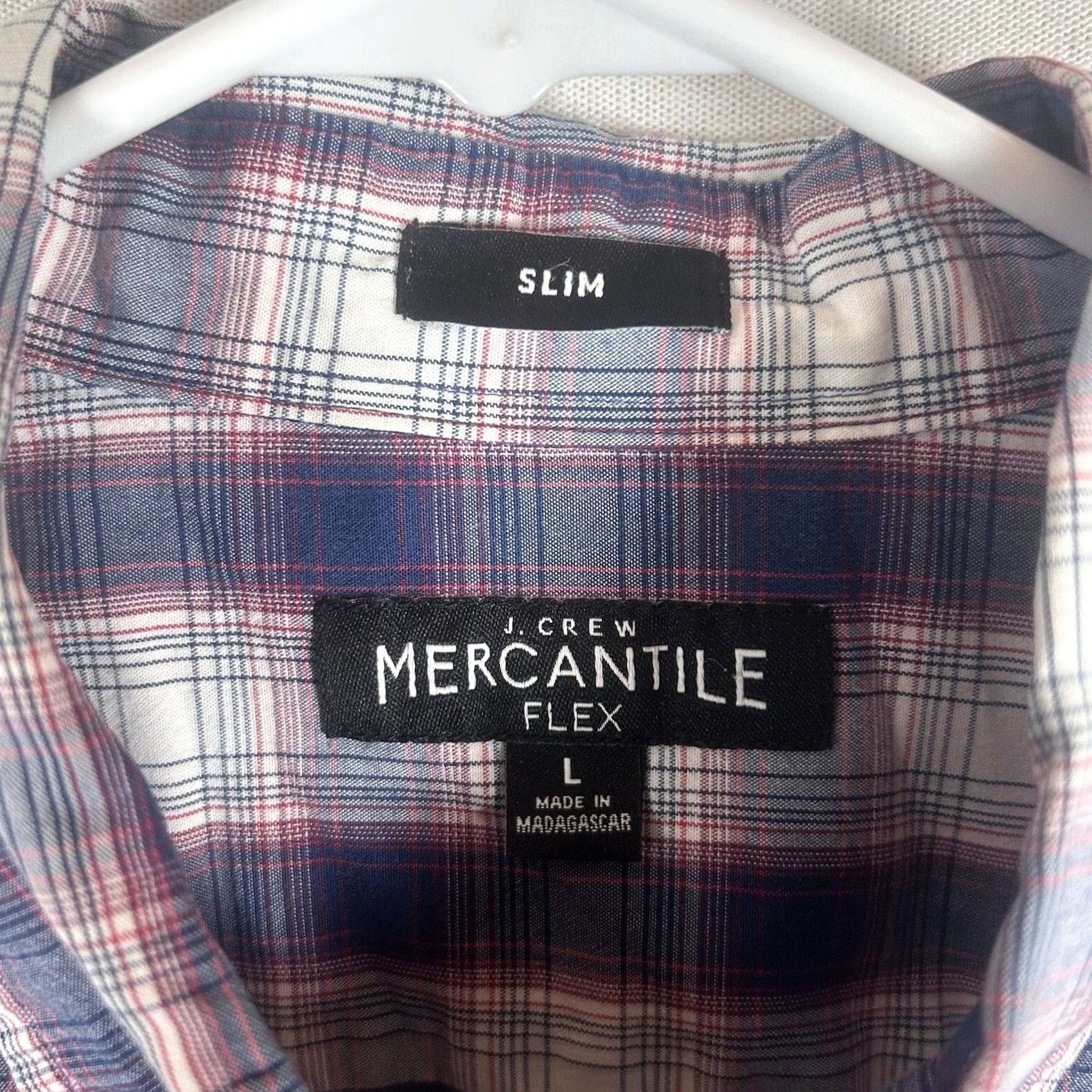 J.Crew J.Crew Mercantile Flex Plaid Button-Down Shirt Slim Fit Long Sleeve L Mens Purple Size US L / EU 52-54 / 3 - 3 Thumbnail