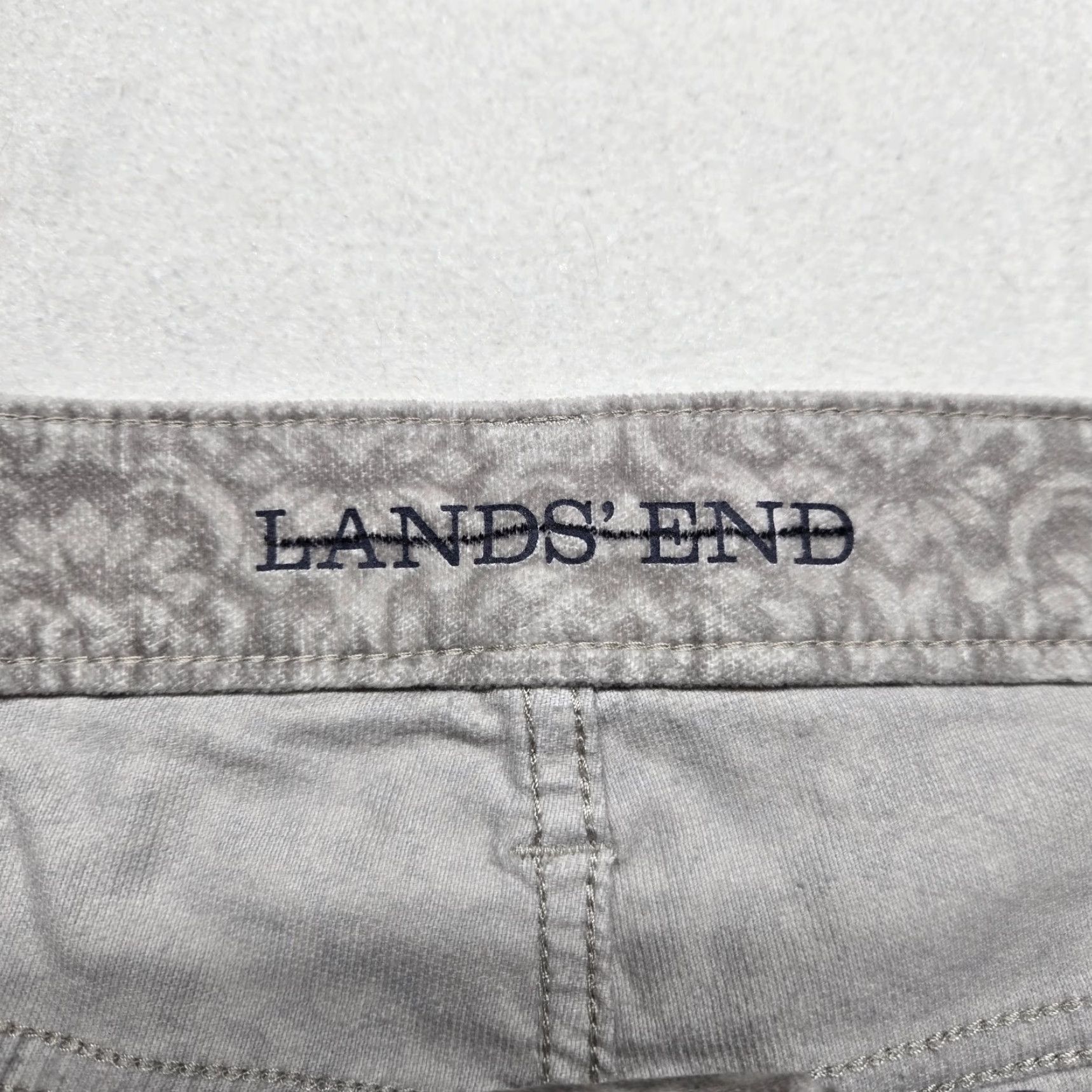 Lands' End Lands' End Womens Pants Straight Pull-On 14 Gray Adult Womens Land's End 14 Pants Stretch Knit Cotton Polyester Spandex Modern 14 Womens Size 36" / US 14 / IT 50 - 3 Thumbnail