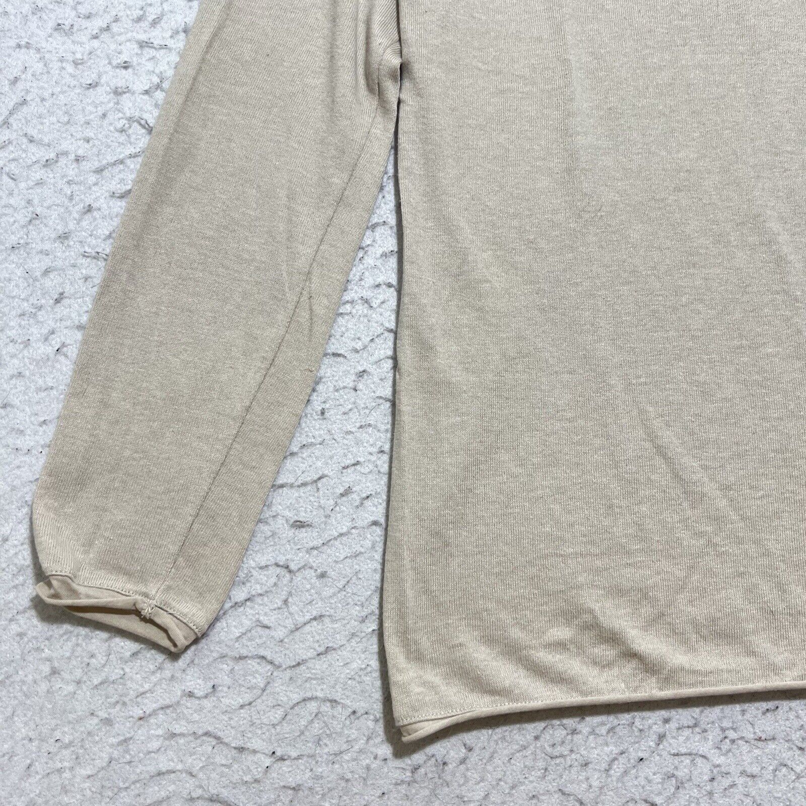 Zara Zara Long Sleeve Lightweight T Shirt Elastic Waist Beige Size M / US 6-8 / IT 42-44 - 6 Thumbnail