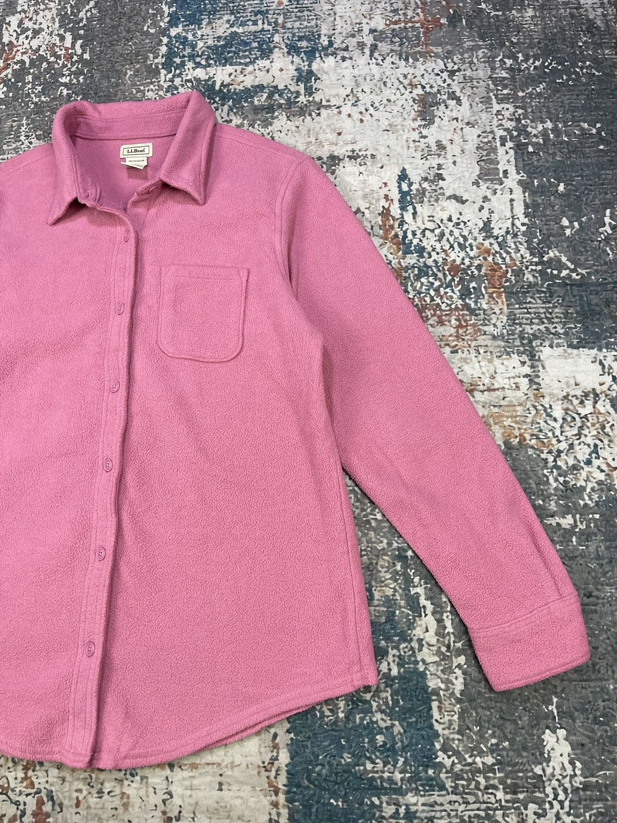 L.L. Bean LL Bean Long Sleeve Button Up Pink Fleece Over Shirt Size US S / EU 44-46 / 1 - 2 Thumbnail