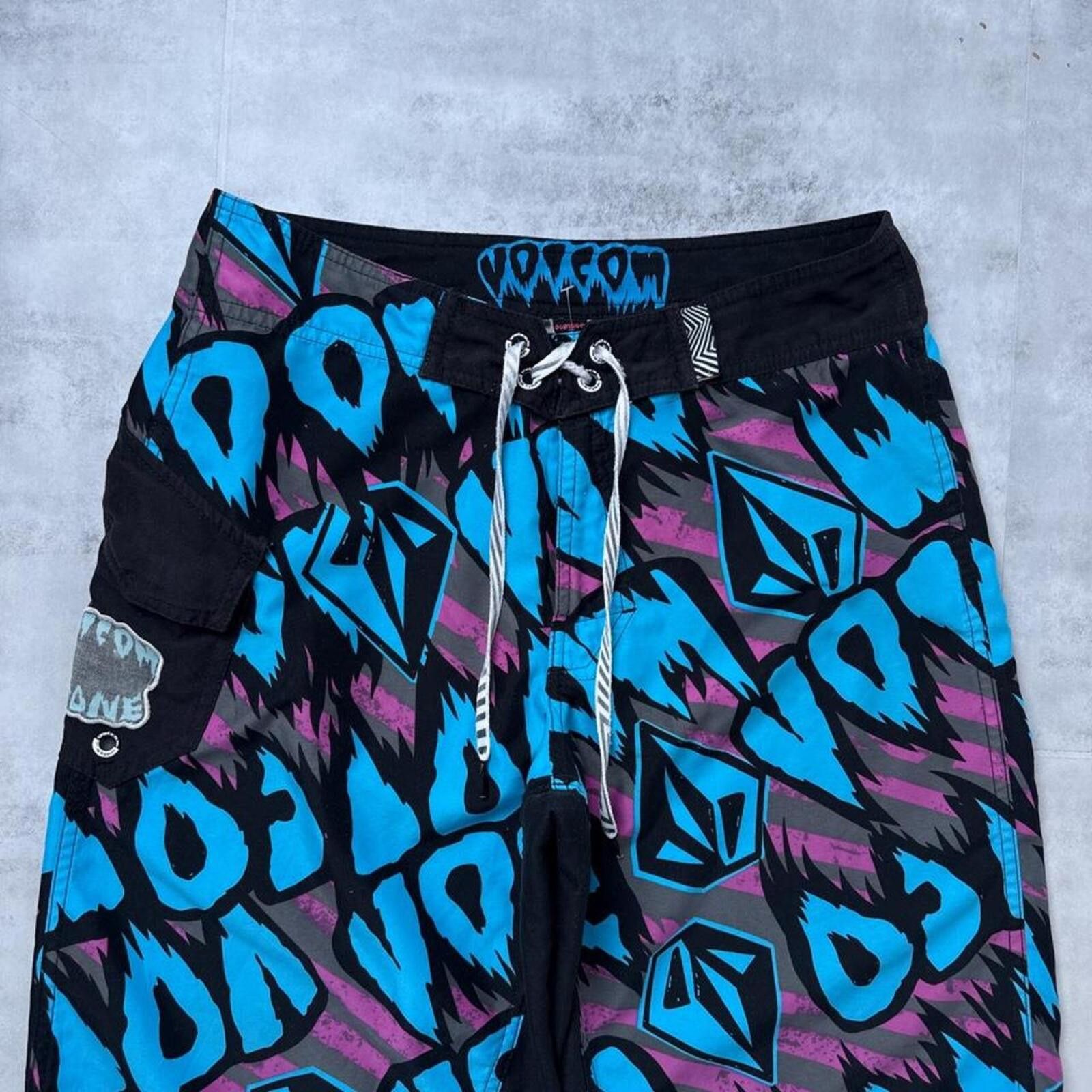 Volcom Y2K Volcom 00s blue surf board shorts Size US 34 / EU 50 - 6 Thumbnail