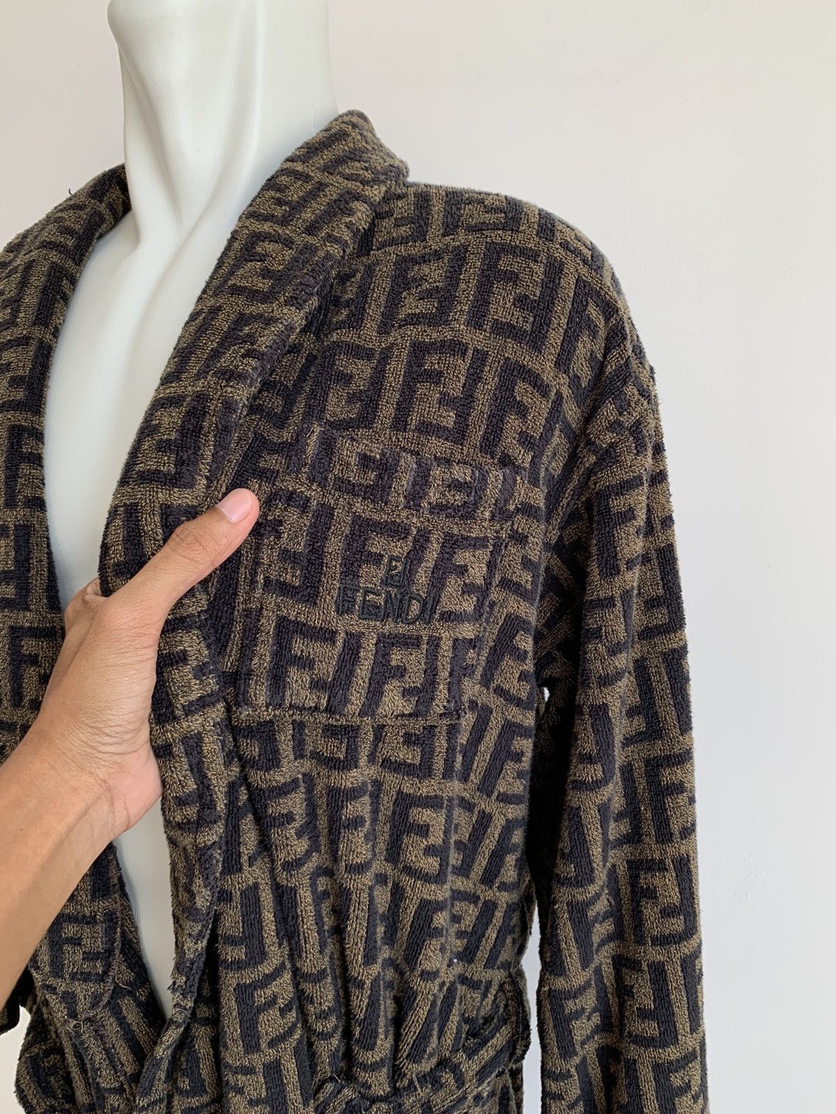 Fendi Vintage Fendi Zucca Bathrobe Teleria Size US L / EU 52-54 / 3 - 14 Thumbnail