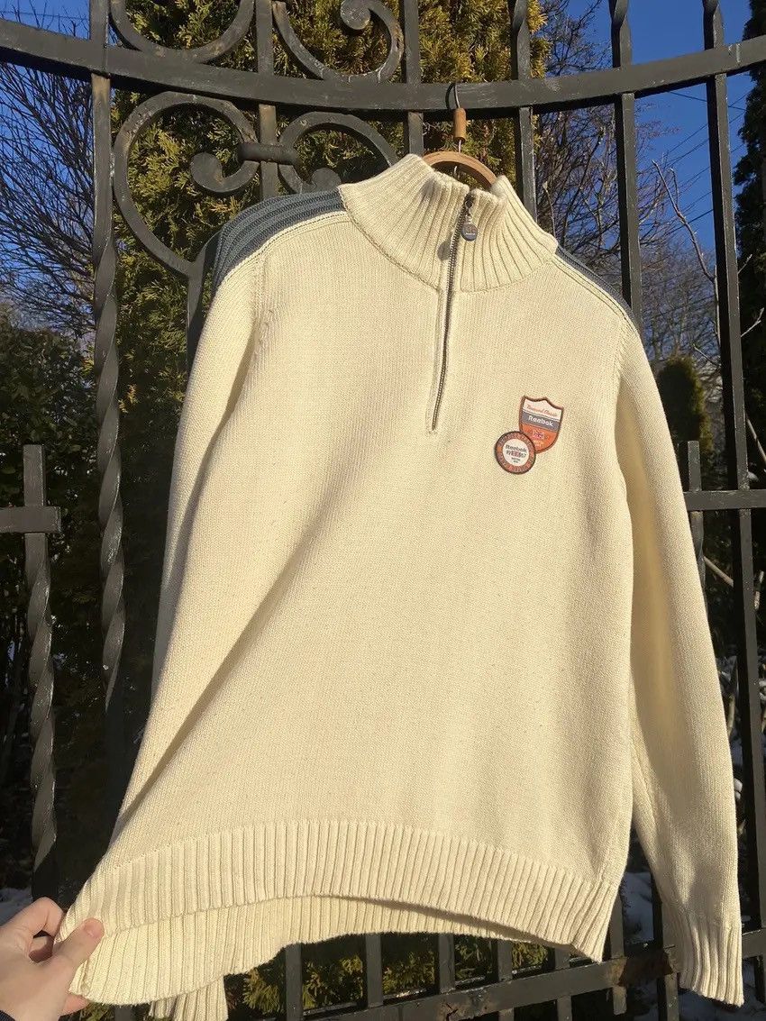 Reebok Vintage Reebok Sweater 1/3 Zip Beige Size US S / EU 44-46 / 1 - 14 Thumbnail