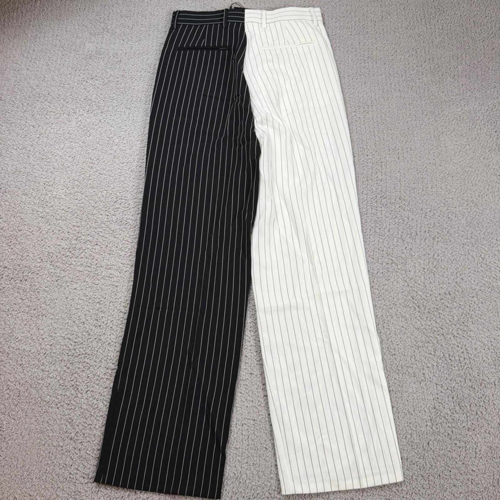 Jaded London Jaded London Spliced Black Pinstripe Loose Trousers 28R NWT Size 28" / US 6 / IT 42 - 2 Thumbnail