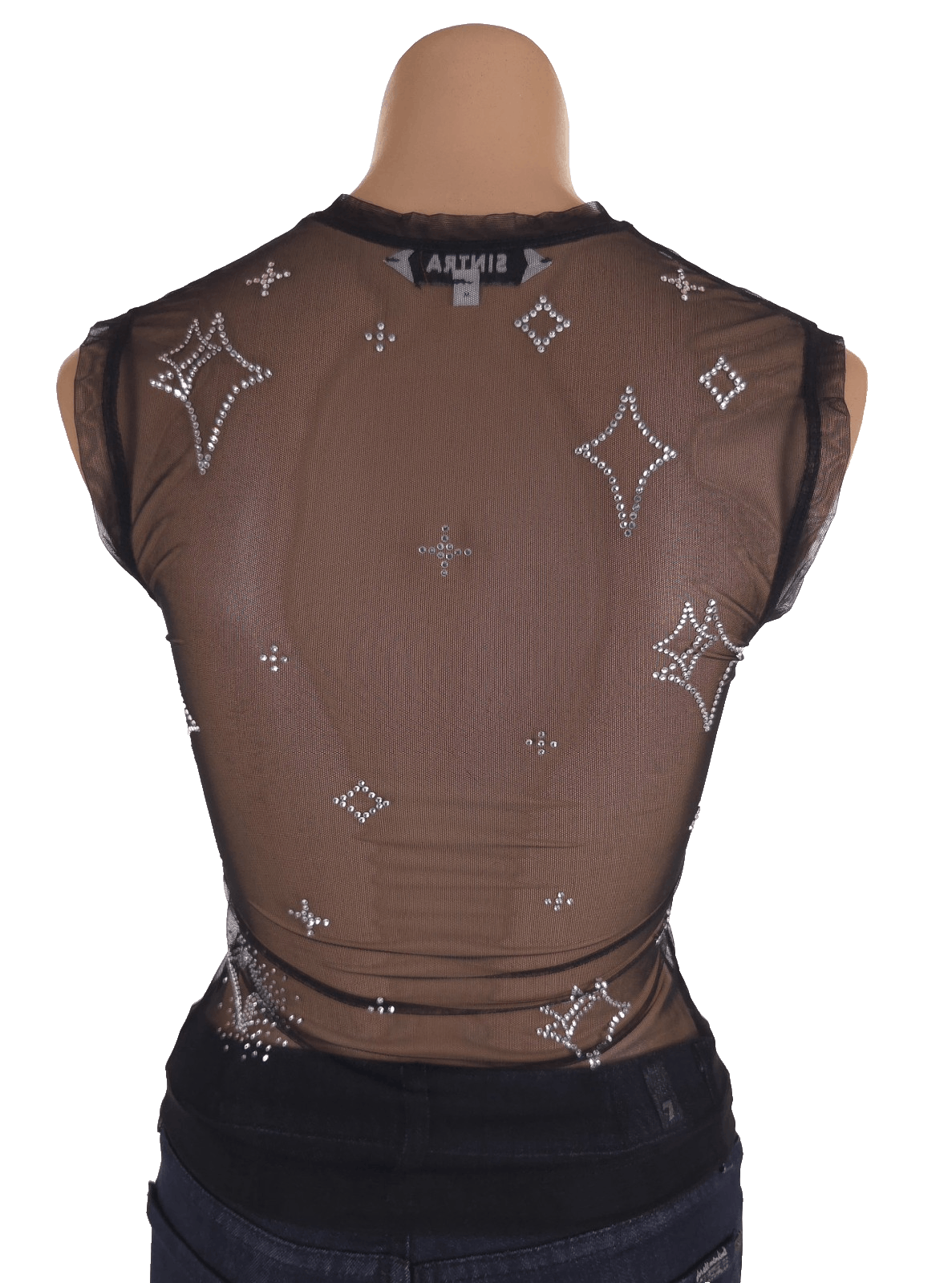 Other Saint Sintra Crystal Mesh Hot Fix Tank 42 6 Black SSENSE Size M / US 6-8 / IT 42-44 - 8 Thumbnail