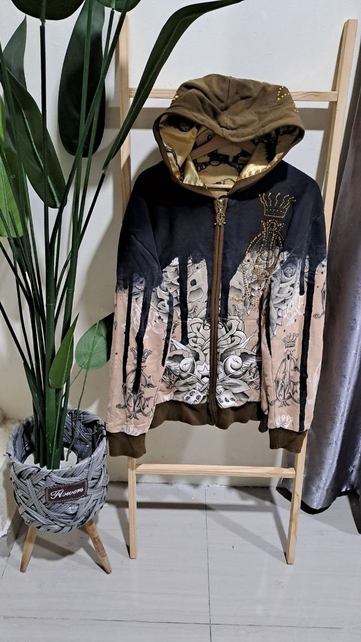 Christian Audigier RARE ! Christian Audigier Overprint Hoodie Size US L / EU 52-54 / 3 - 2 Thumbnail