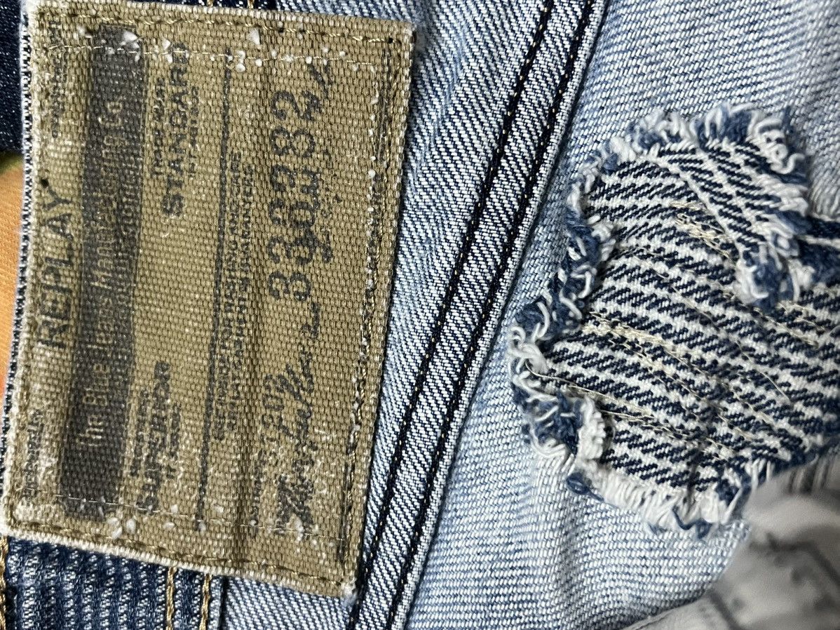 Replay × Vintage REPLAY DENIM DISTREES BUTTON FLY Size US 32 / EU 48 - 14 Thumbnail