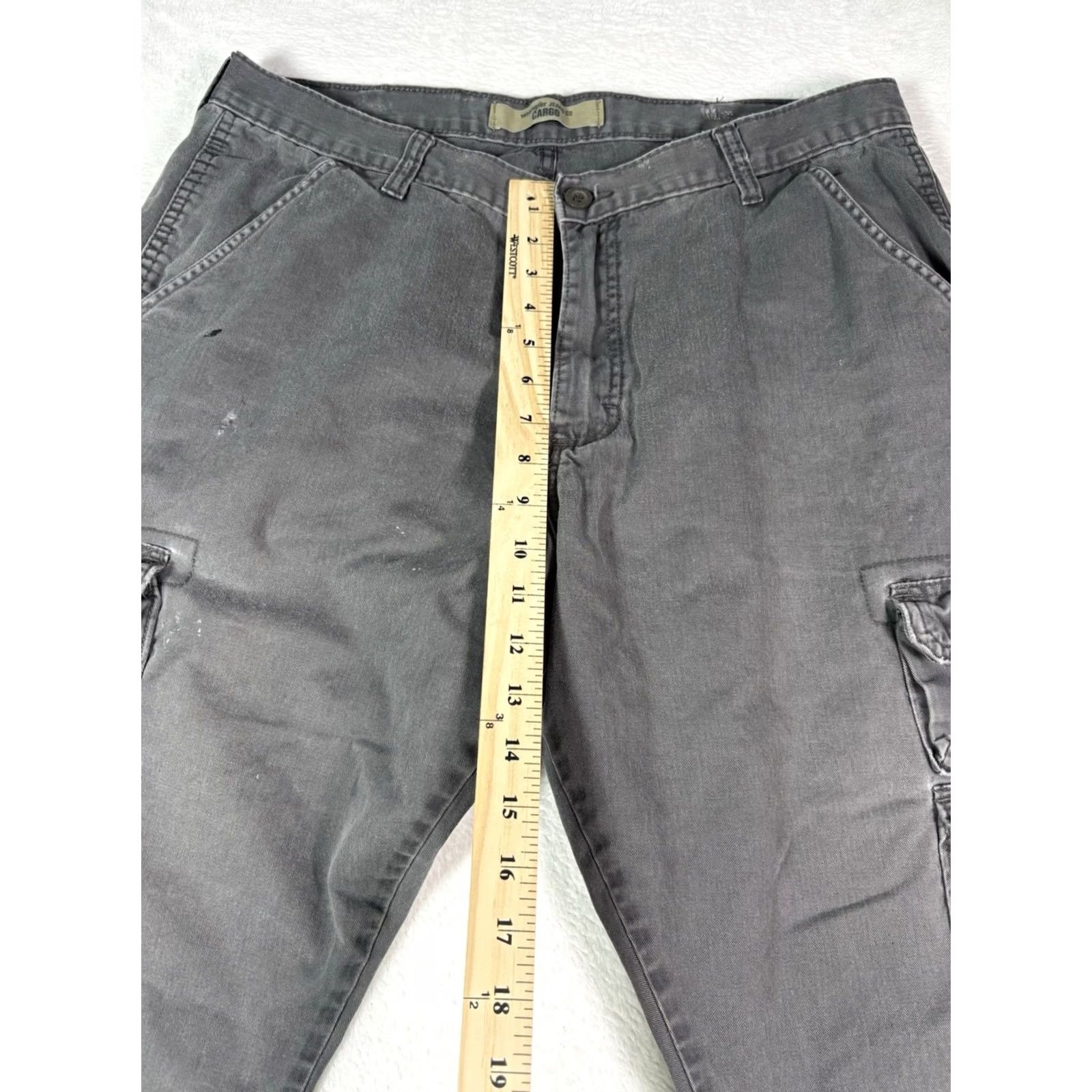Wrangler Wrangler Jean Co. Cargo Hiking Camping Pants Gray Men's 36x30 Cargo Pocket 5-Pocket Regular Straight Jeans Mens Release: 36x30 Size US 36 / EU 52 - 3 Thumbnail