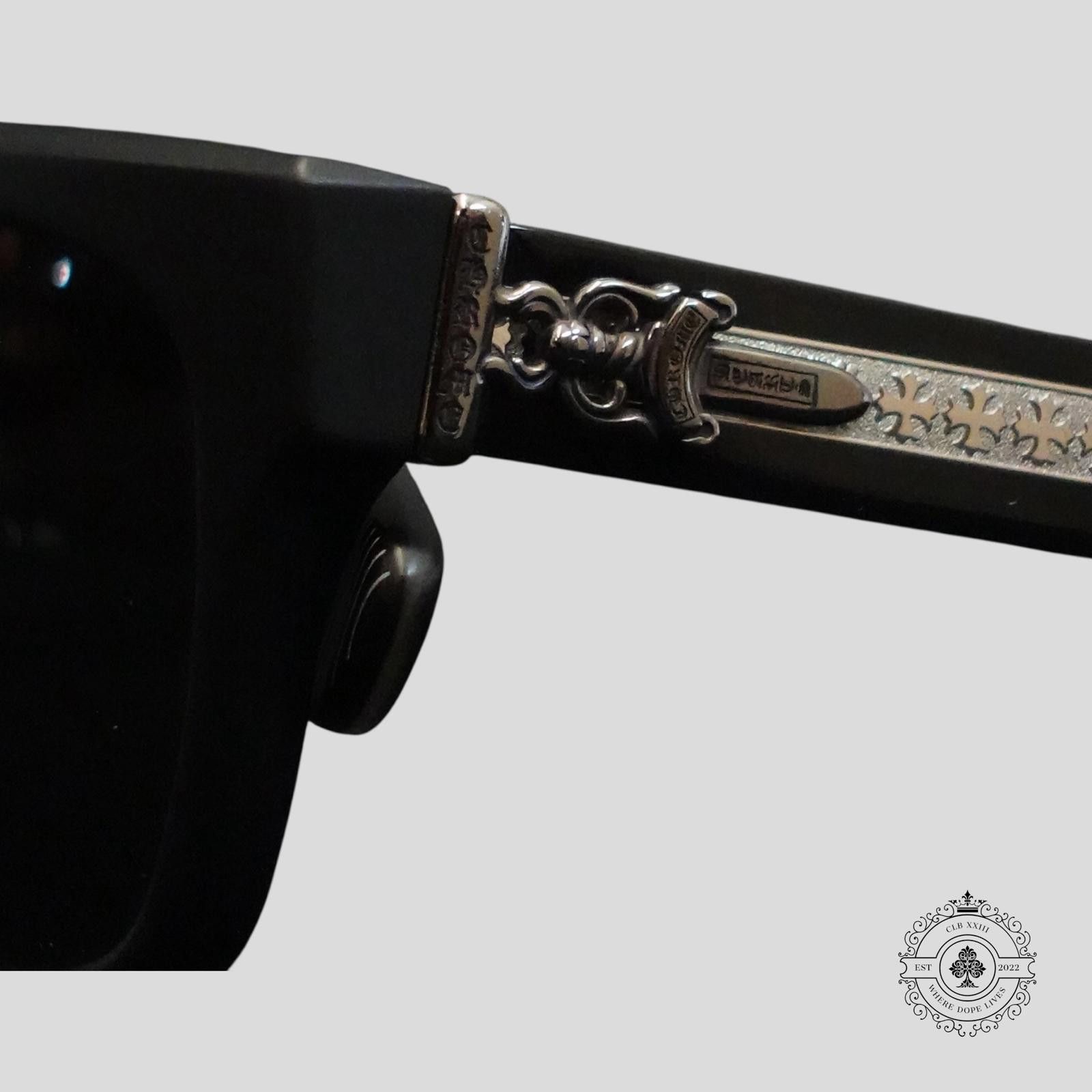 Chrome Hearts Chrome Hearts Box Officer Sunglasses in Matte Black/Silver Size ONE SIZE - 3 Thumbnail