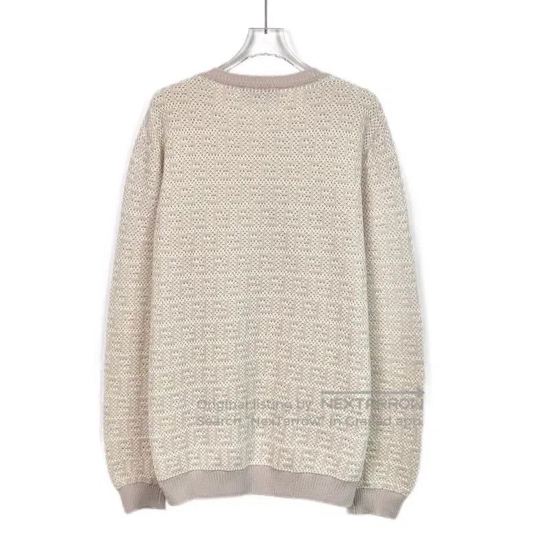 Fendi Fendi Color-Block Logo Letter Full-Print Merino Wool Round Size US M / EU 48-50 / 2 - 2 Thumbnail