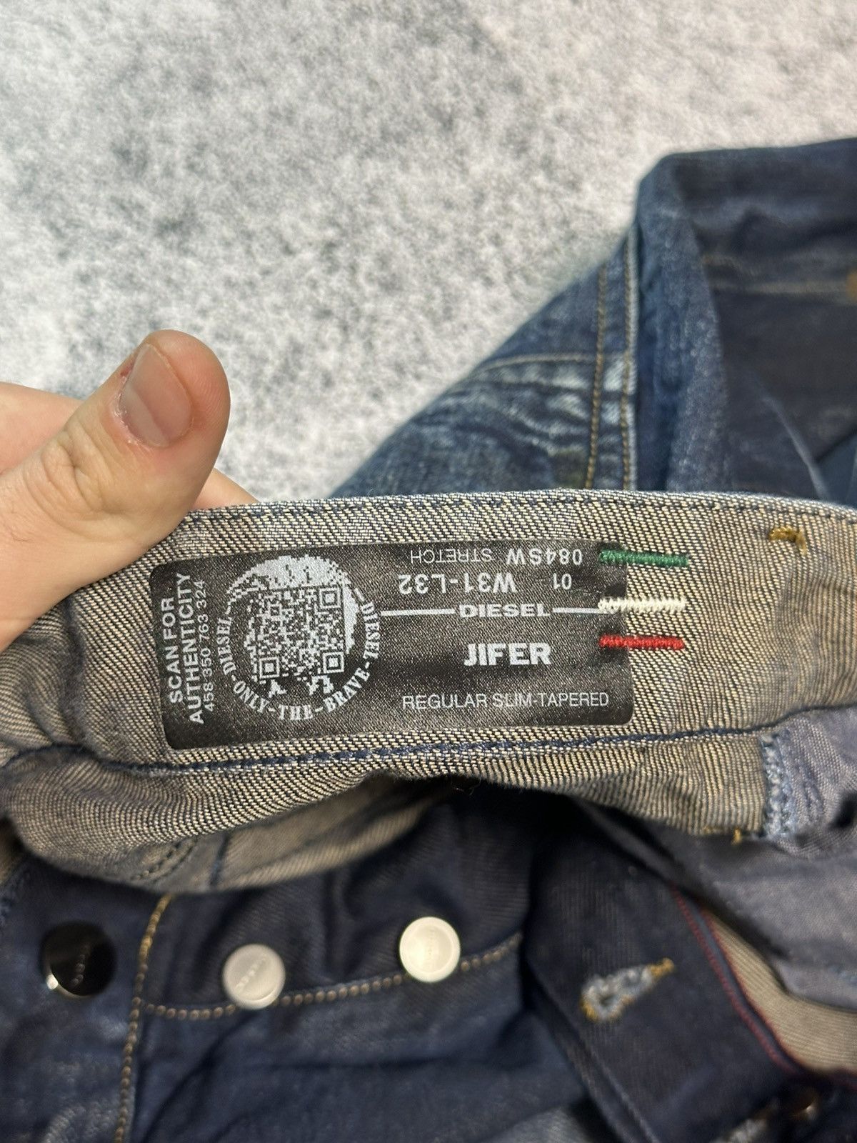 Diesel Vintage Diesel Cowhide Denim Shorts Made in Italy Size US 31 - 13 Thumbnail