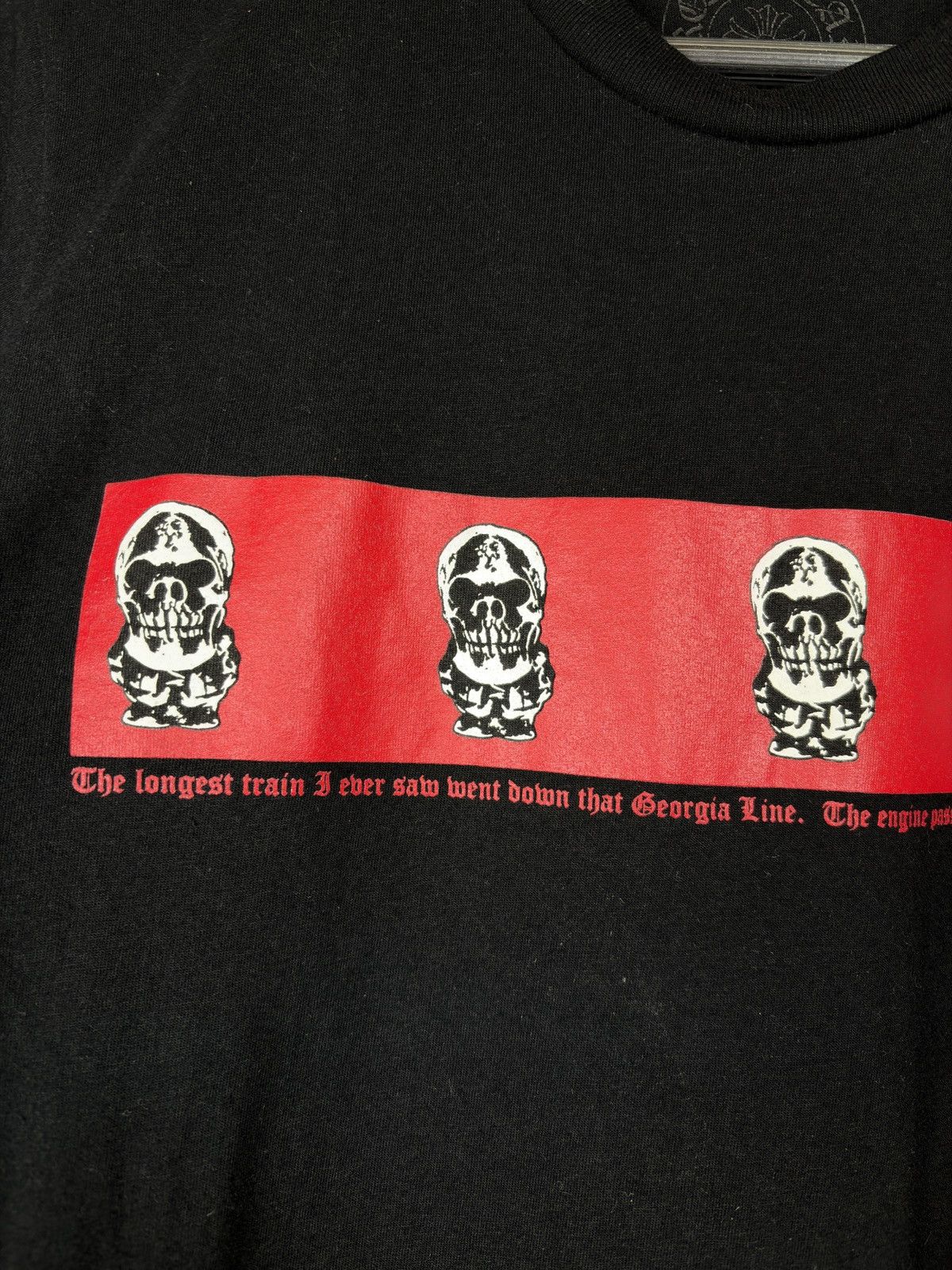 Chrome Hearts Chrome Hearts Foti Skeleton Skull Georgia Line Red Tshirt Size US S / EU 44-46 / 1 - 3 Thumbnail