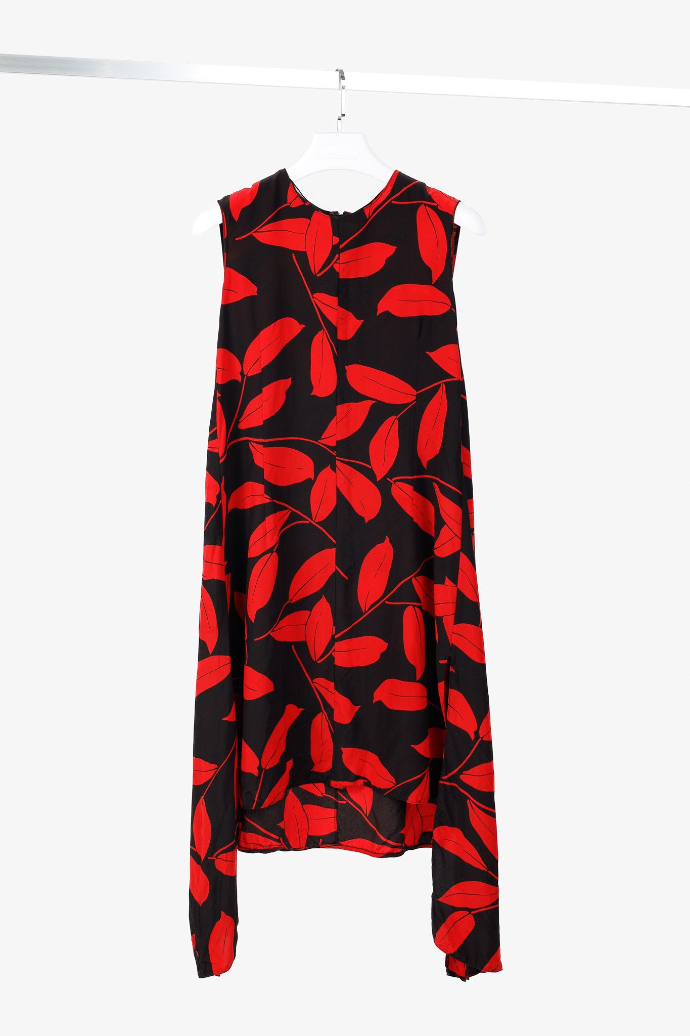 Marni Marni SS16 Runway Silk Floral Silhouette-Print Dress Size S / US 4 / IT 40 - 1 Thumbnail
