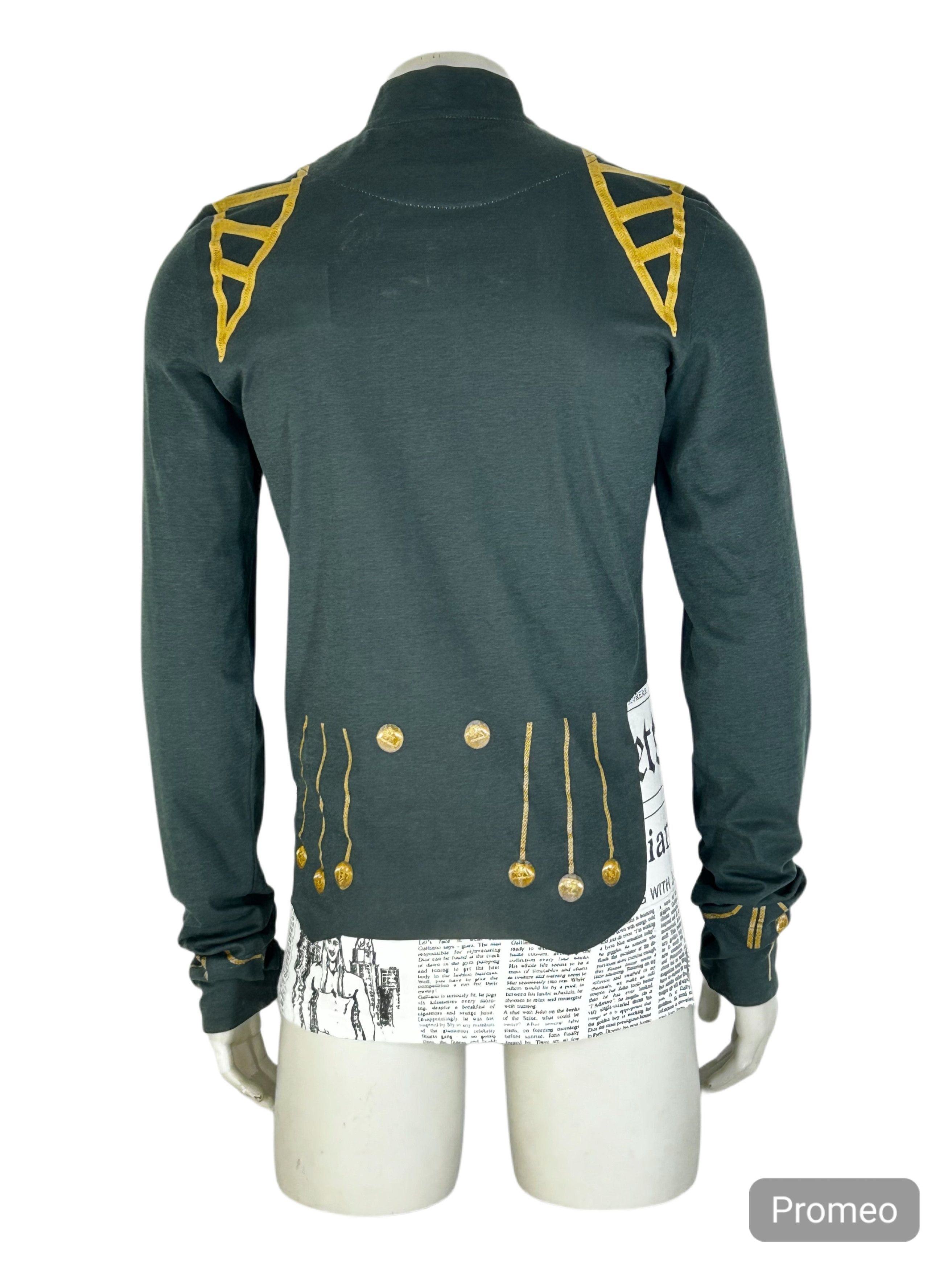 John Galliano John Galliano Henley Style Shirt With Military Tunic Inspire Size US XL / EU 56 / 4 - 3 Thumbnail
