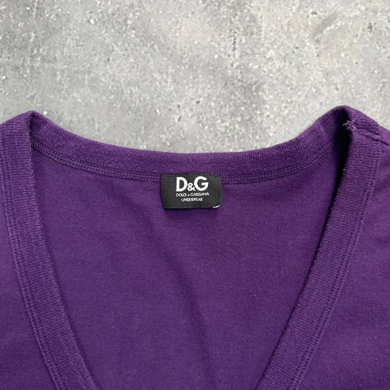 Designer × Dolce & Gabbana Dolce & Gabbana Underwear V-Neck T Shirt Purple Size XL/XXL Size US XXL / EU 58 / 5 - 4 Thumbnail