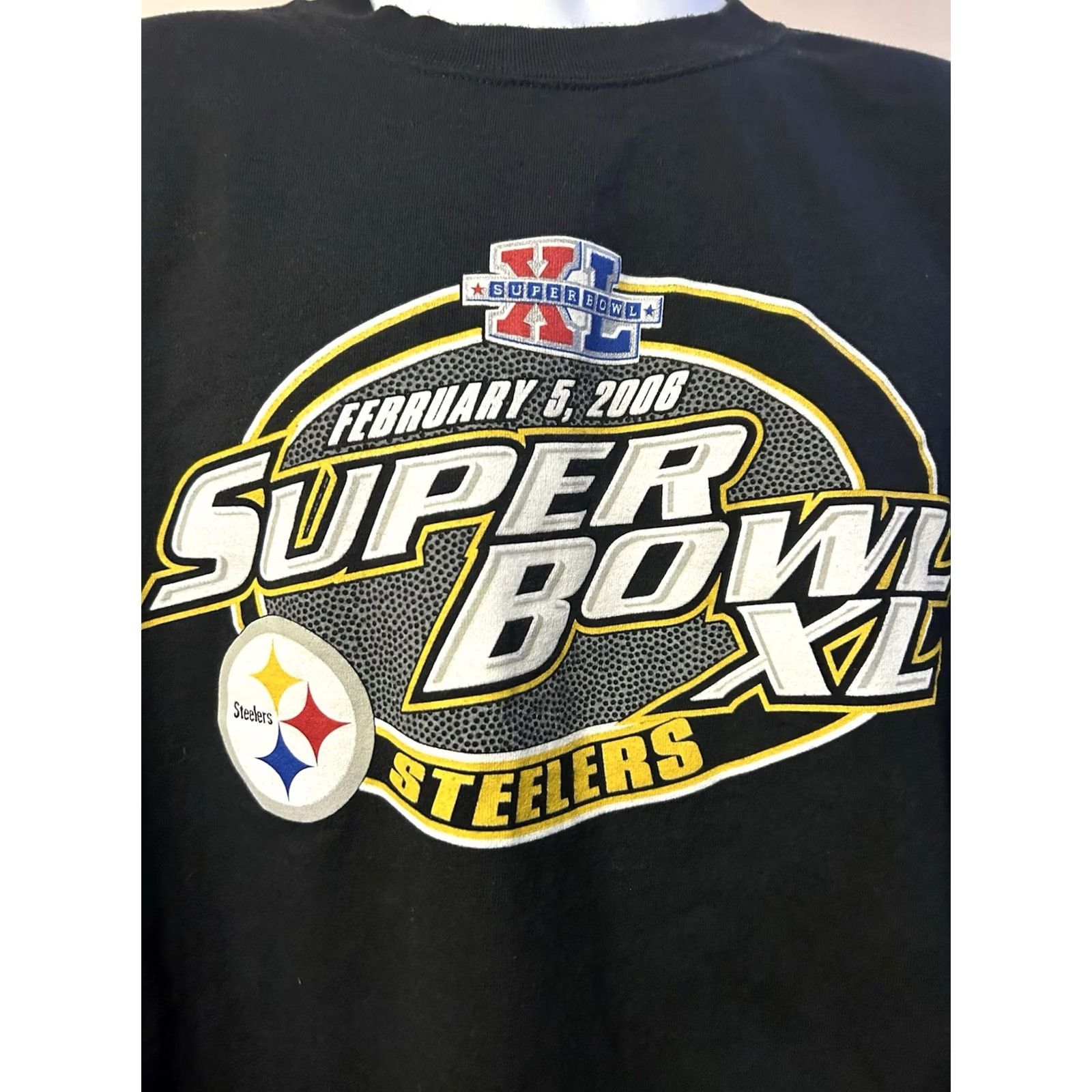 Lee VINTAGE Steelers T-Shirt Lee 2006 2XL Black Short Sleeve Men Shirt 2XL Football NFL Football Shirt Mens Steelers Shirt Size US XXL / EU 58 / 5 - 5 Thumbnail