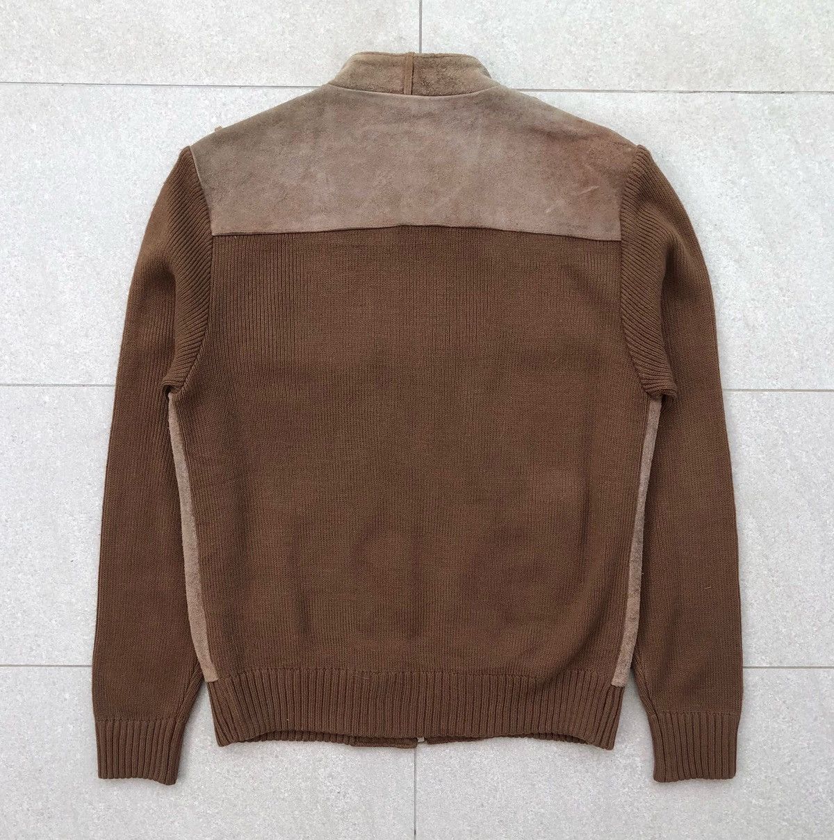 Sears Vintage70s Sears Sportwear Suede Leather Knit Sleeve Jacket Size US L / EU 52-54 / 3 - 13 Thumbnail