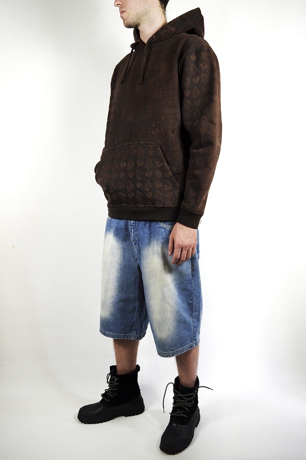 Southpole Y2K Southpole Dollar Corduroy Monogram HipHop Hoodie Size US L / EU 52-54 / 3 - 1 Thumbnail