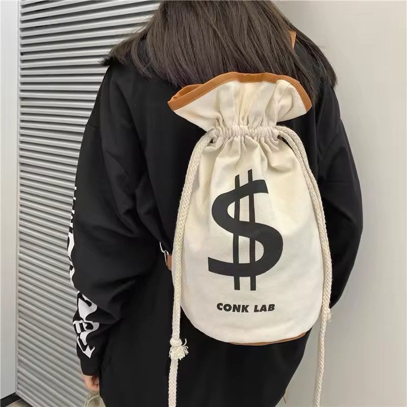 Designer Moneys symbol printed shoulder bag backpack Size ONE SIZE - 3 Thumbnail