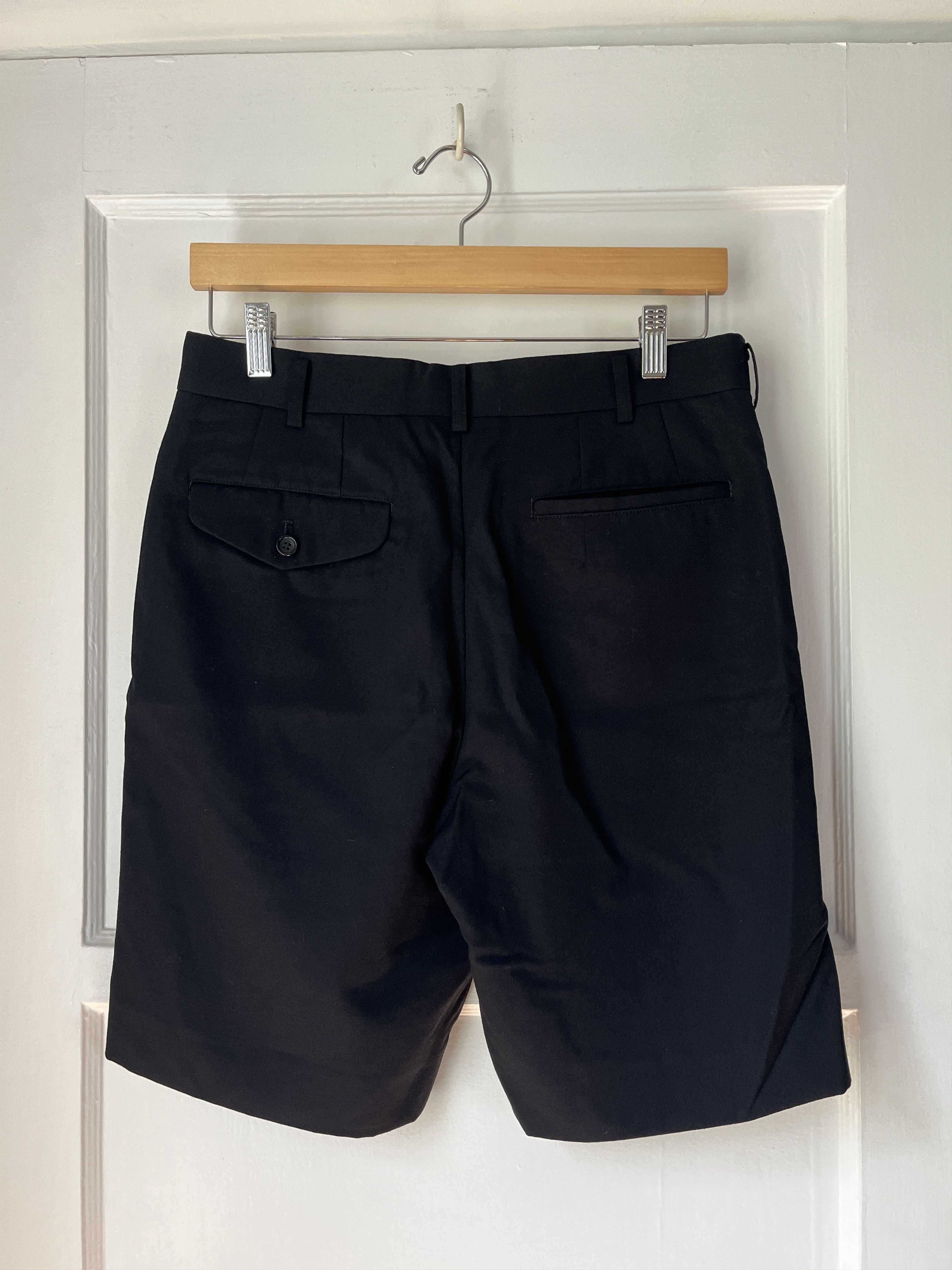 Comme des Garcons Homme Plus Black Wool Shorts Size US 28 / EU 44 - 2 Thumbnail