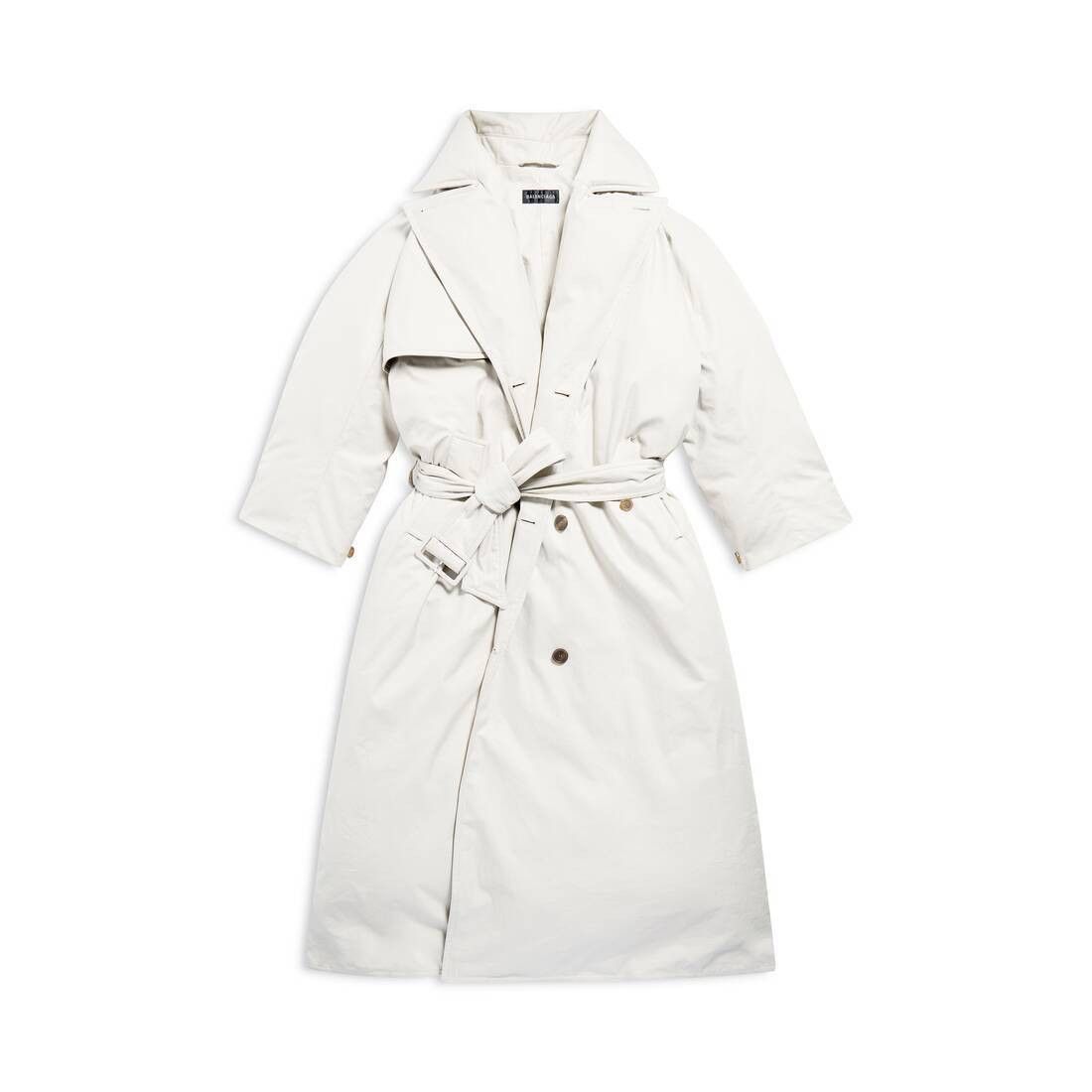 o1tr1nto1125 Maxi Padded Trench Coat in White