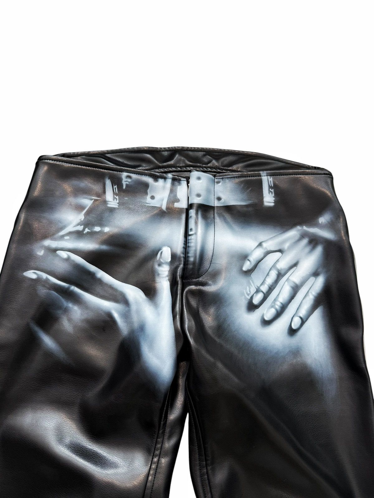 Mowalola Airbrushed Grope Vegan Leather Pants Size US 26 / EU 42 - 5 Thumbnail