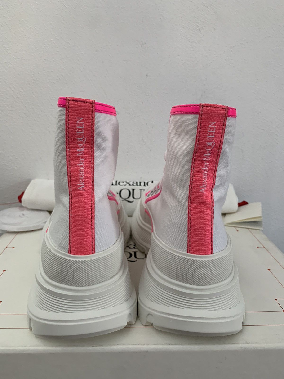 Alexander McQueen Alexander McQueen Tread Slick Chunky Sole High Top Boots Size US 8 / IT 38 - 14 Thumbnail