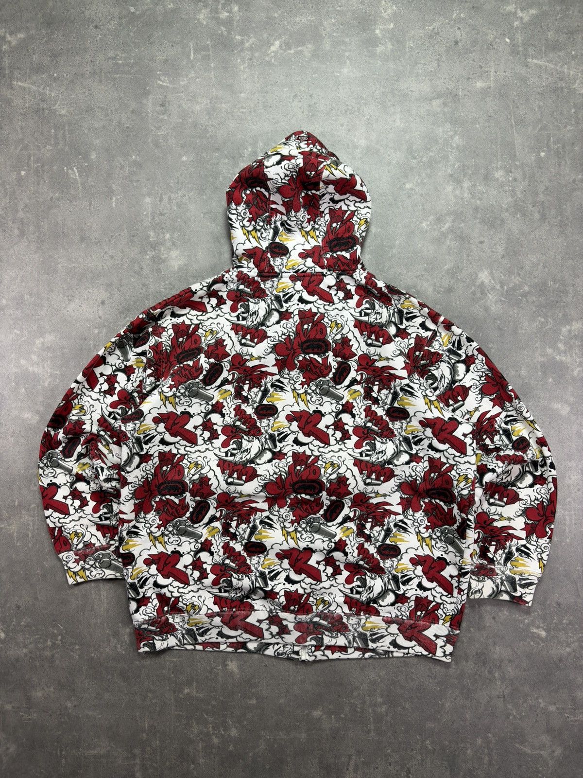 Ecko Unltd. 00s Ecko Unlimited AOP Multilogo Printed Baggy Zip Hoodie XL Size US XL / EU 56 / 4 - 2 Thumbnail