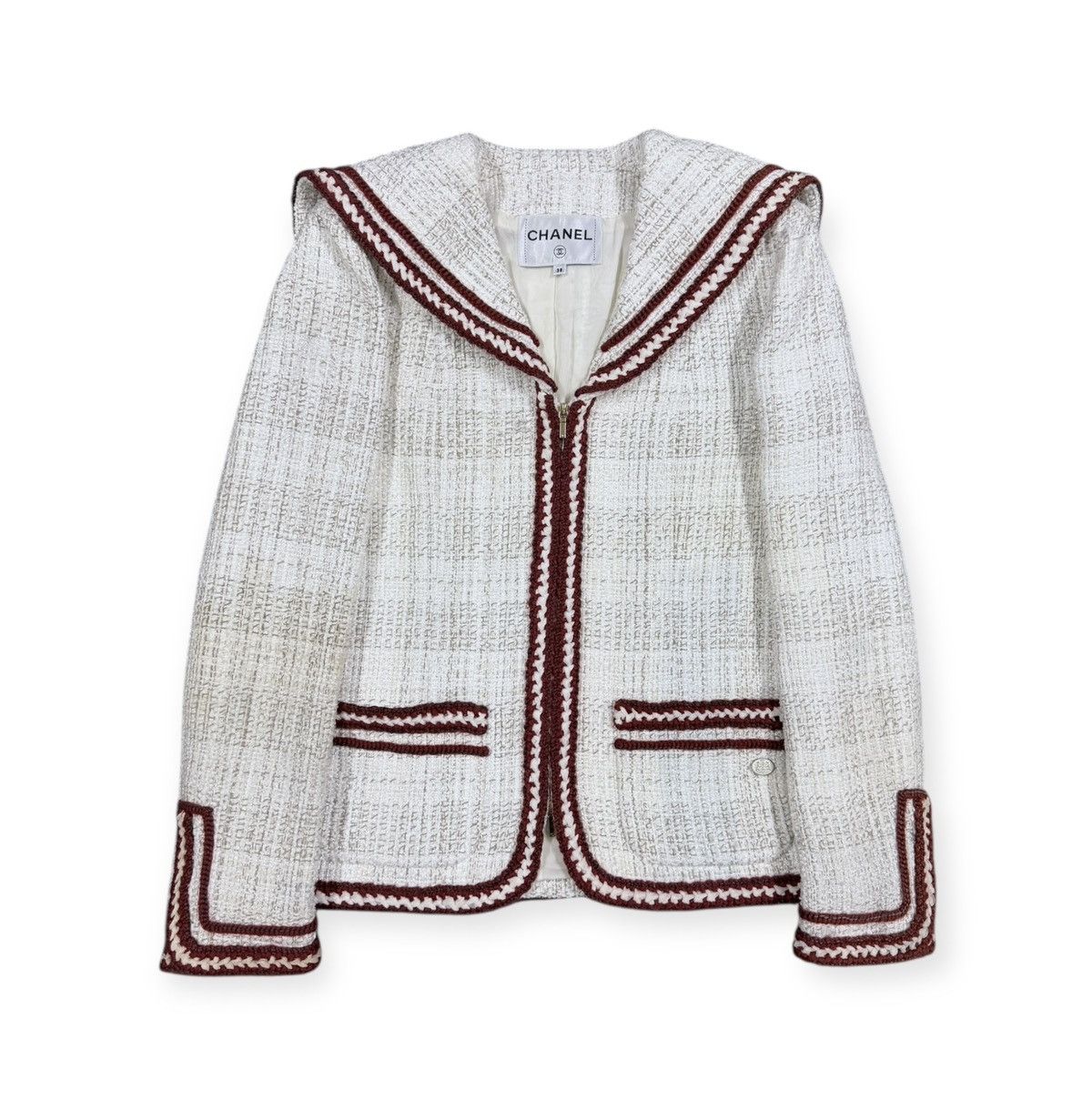 Chanel Authentic❤️Chanel Iconic Paris/Hamburg Maritime Tweed Jacket Size S / US 4 / IT 40 - 1 Thumbnail