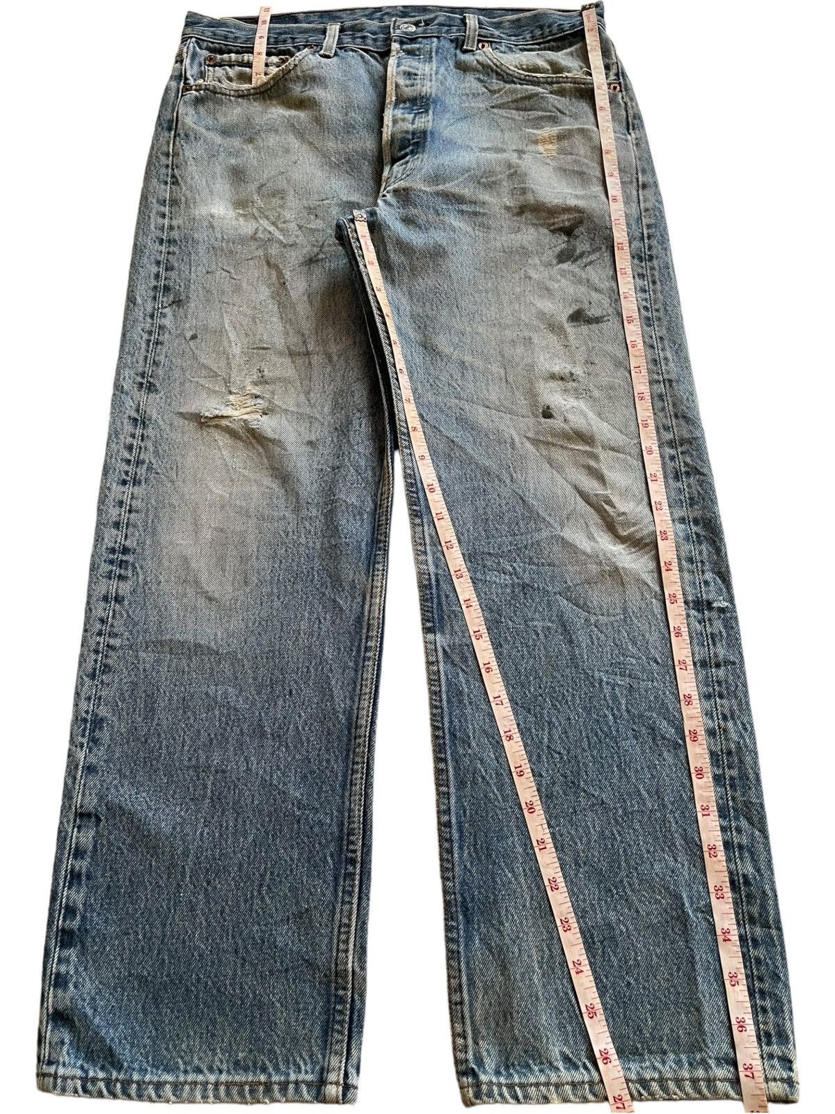 Levi's × Levi's Vintage Clothing SALES🔥Vintage 90s Levis 501 Blue Wash Grunge Loose Jeans Size US 33 - 12 Thumbnail