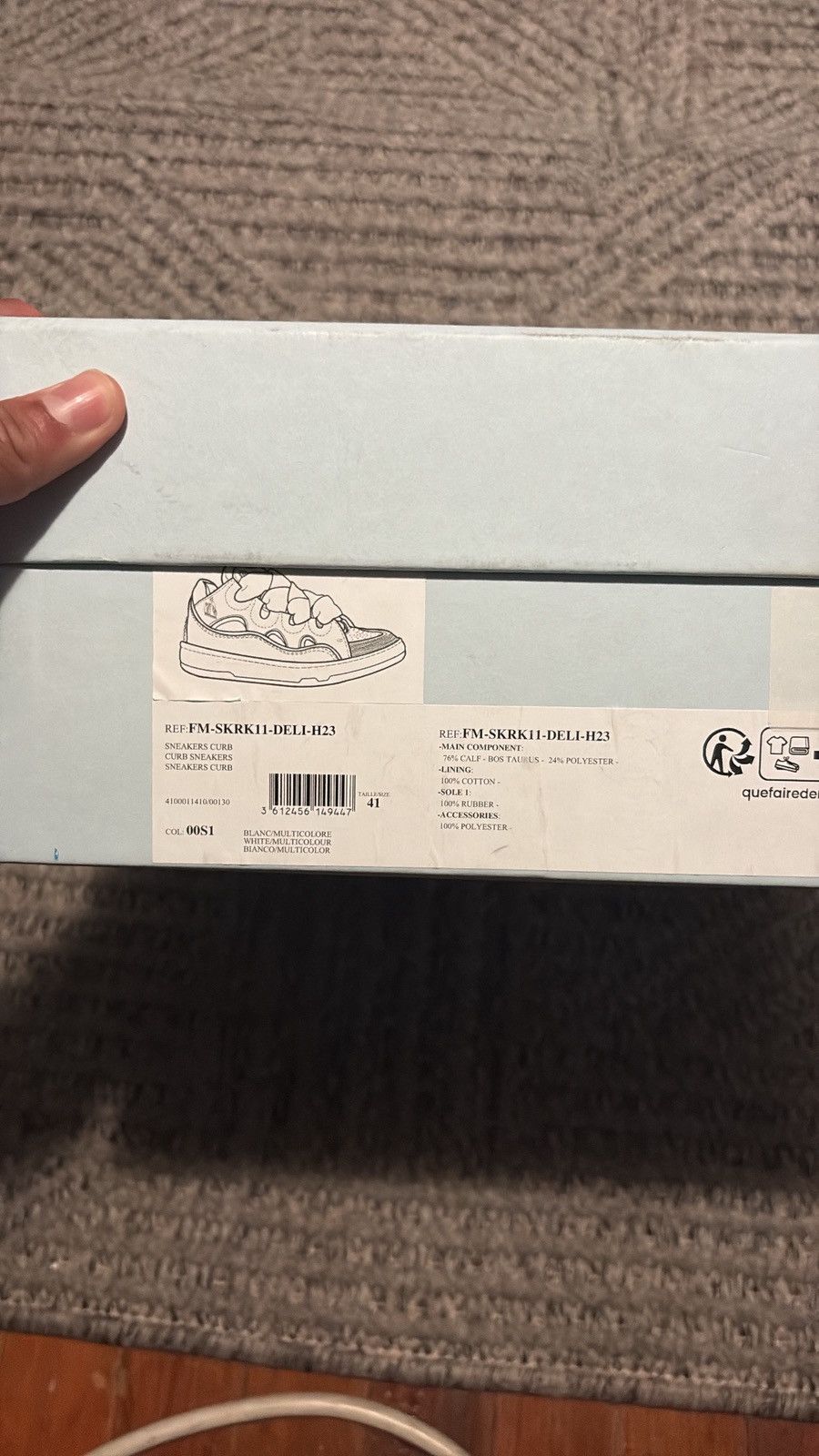 Lanvin Lavin curb Grey/blue Size US 8 / EU 41 - 2 Thumbnail