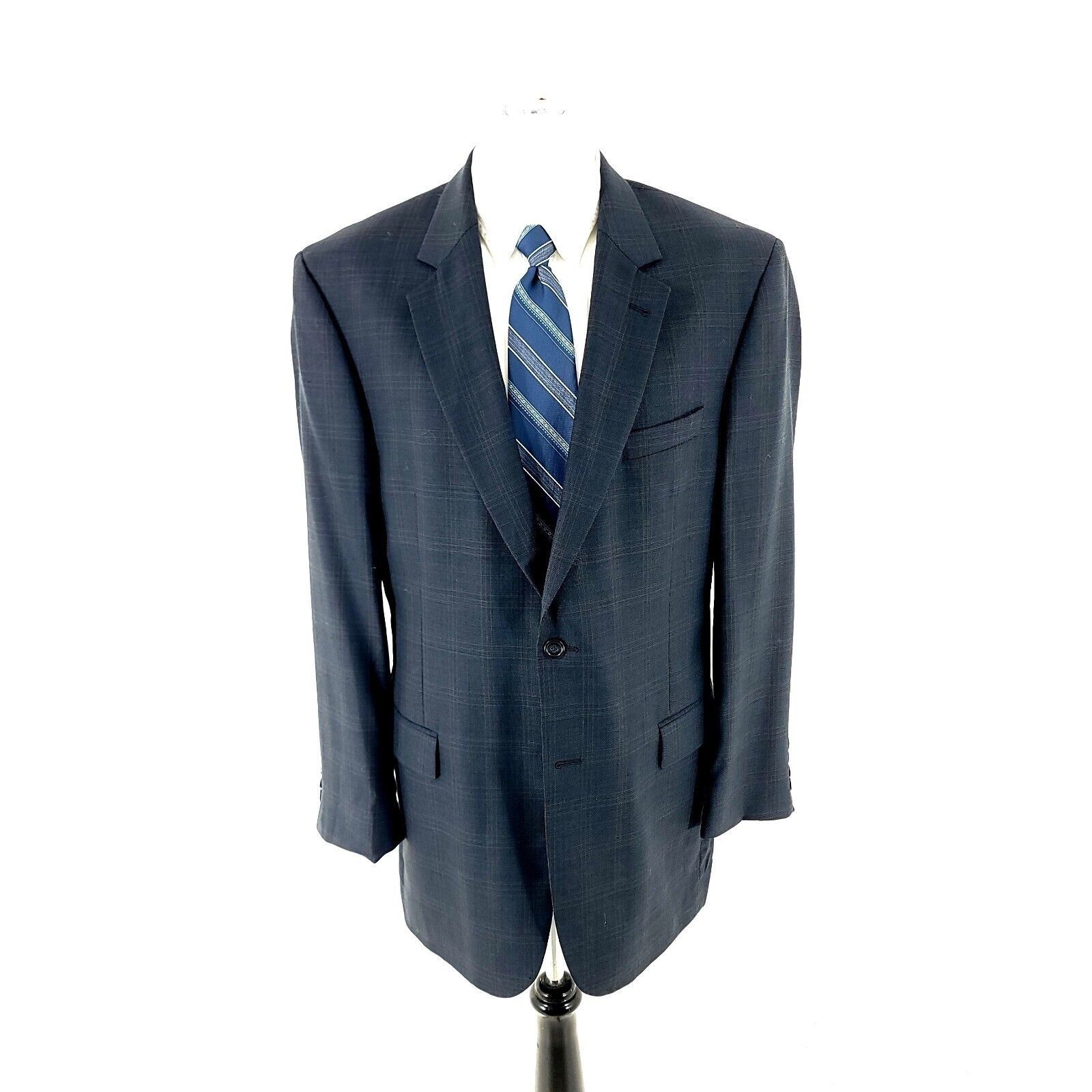 Jos. A. Bank Jos A Bank Signature Collection Wool 2 Button Blazer 42L Blu Size 42L - 4 Thumbnail