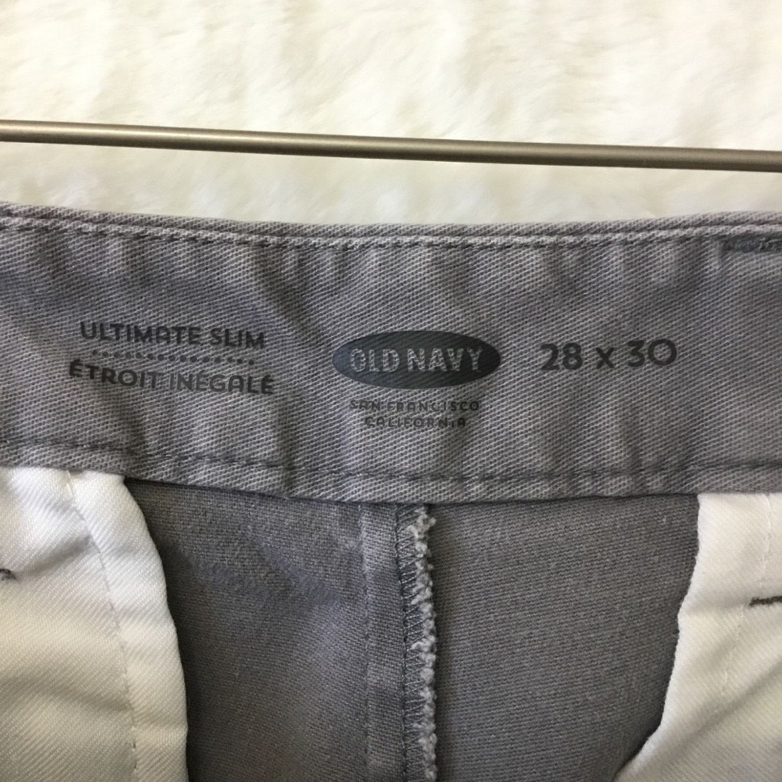 Old Navy Old Navy Charcoal Gray Ultimate Slim Chino Pants Size US 28 / EU 44 - 4 Thumbnail