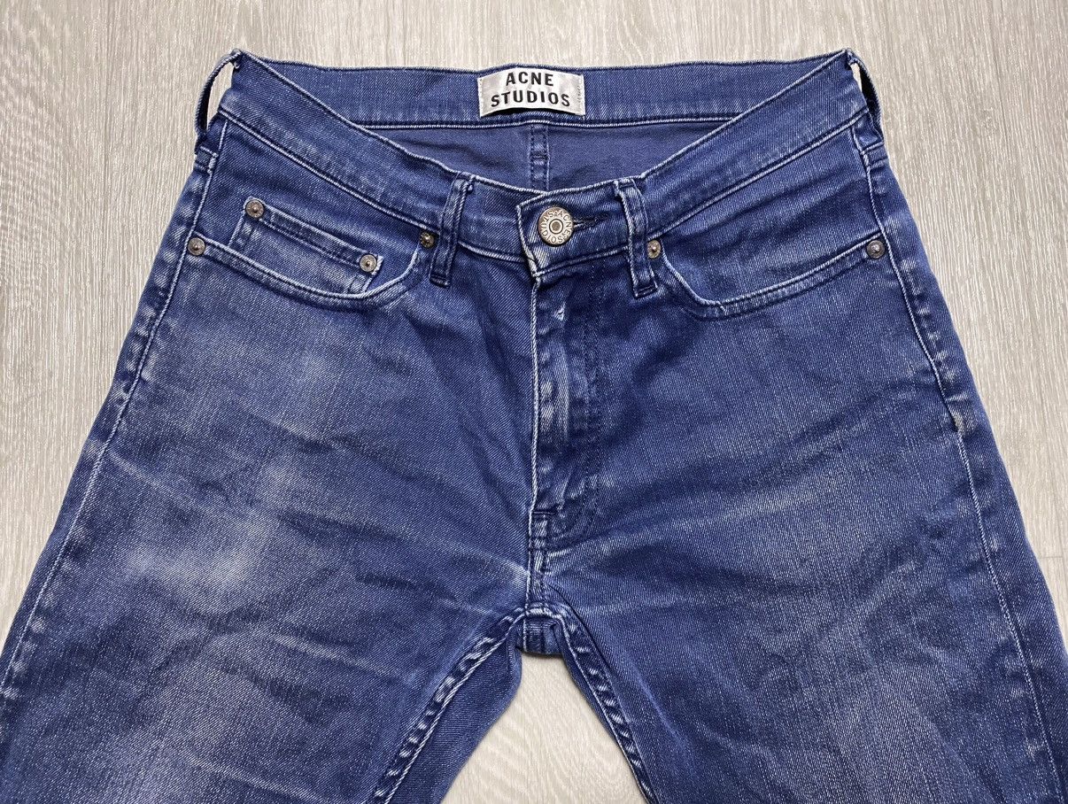 Acne Studios Acne Studios Vega Deep Petrol Washed Blue Stretch Jean Denim Size US 30 / EU 46 - 9 Thumbnail