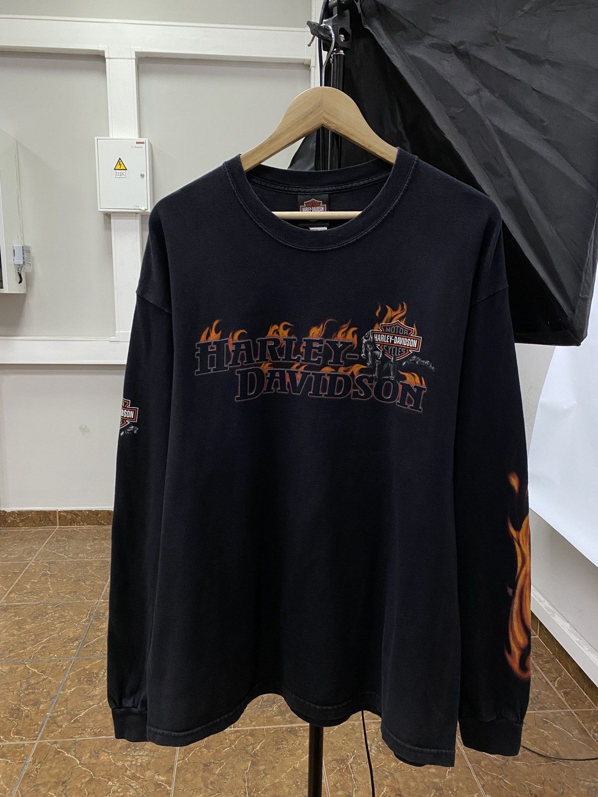 Harley Davidson 🇺🇸Vintage Y2K Harley Davidson Fire Skull Niagara Falls Canada Size US XL / EU 56 / 4 - 1 Thumbnail