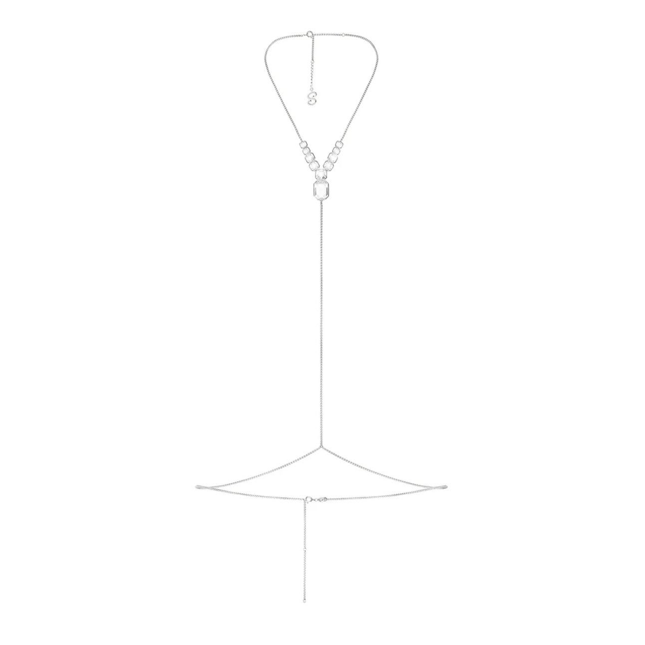 Swarovski Swarovski x Skims Y Body Chain (Silver) Size ONE SIZE - 2 Thumbnail