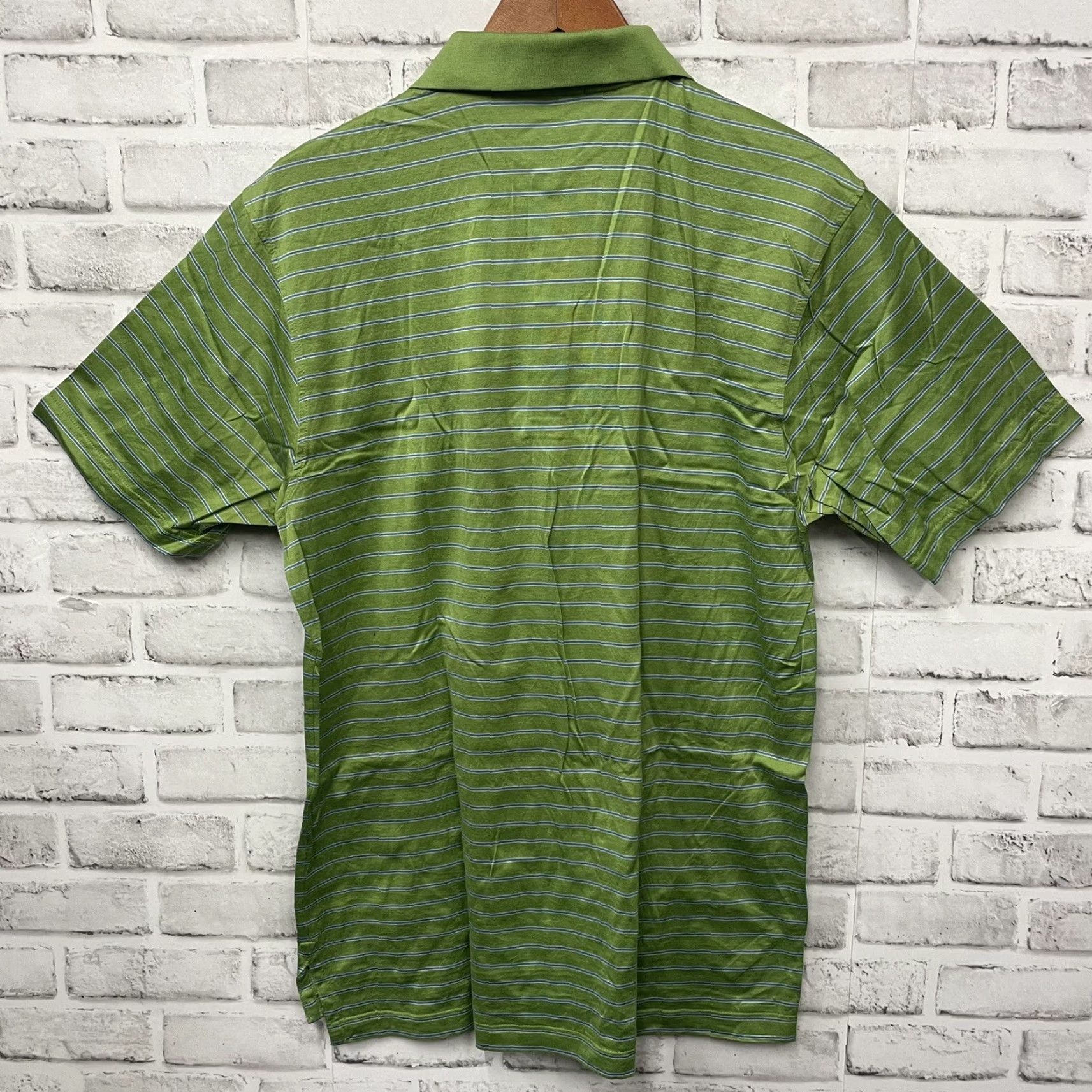 Peter Millar Peter Millar Polo Shirt Striped 100% Cotton Mens Size M Green Size US M / EU 48-50 / 2 - 5 Thumbnail