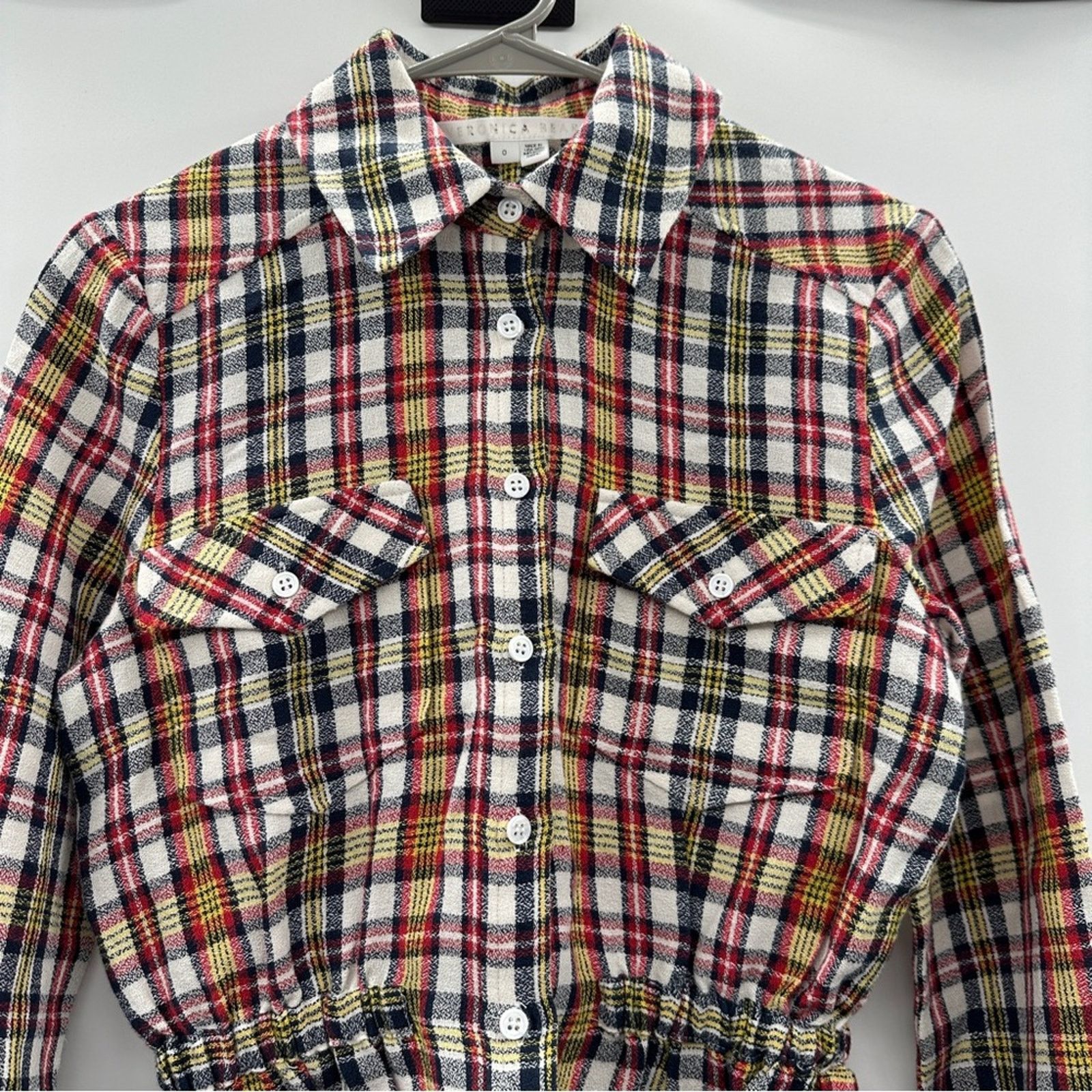 Veronica Beard Veronica Beard Shania Long Sleeve Cinched Button Down Top Size XS / US 0-2 / IT 36-38 - 3 Thumbnail