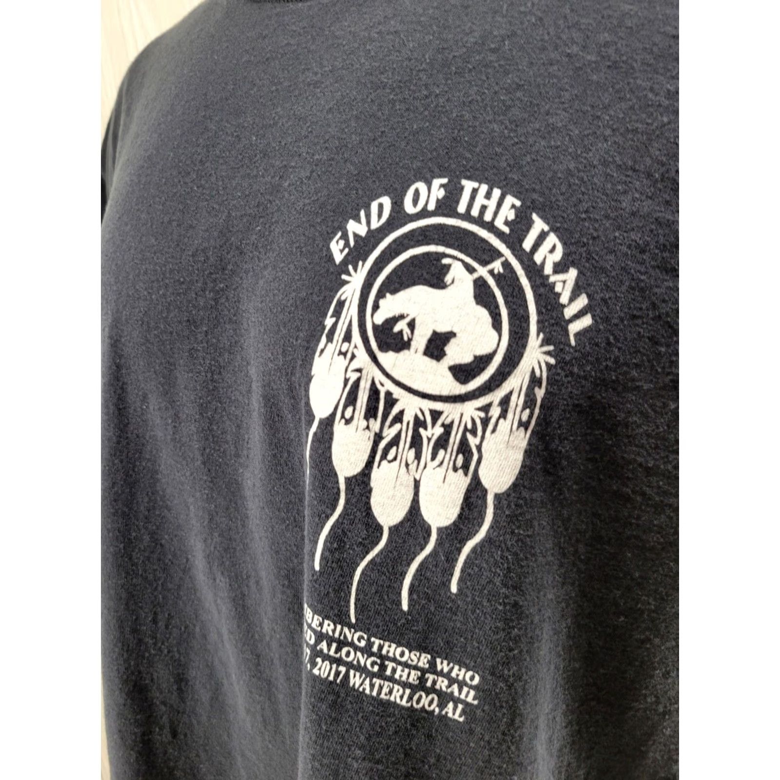 Gildan VINTAGE End of The Trail Waterloo AL Biker Rally 2017 Shirt XL Size US XL / EU 56 / 4 - 5 Thumbnail