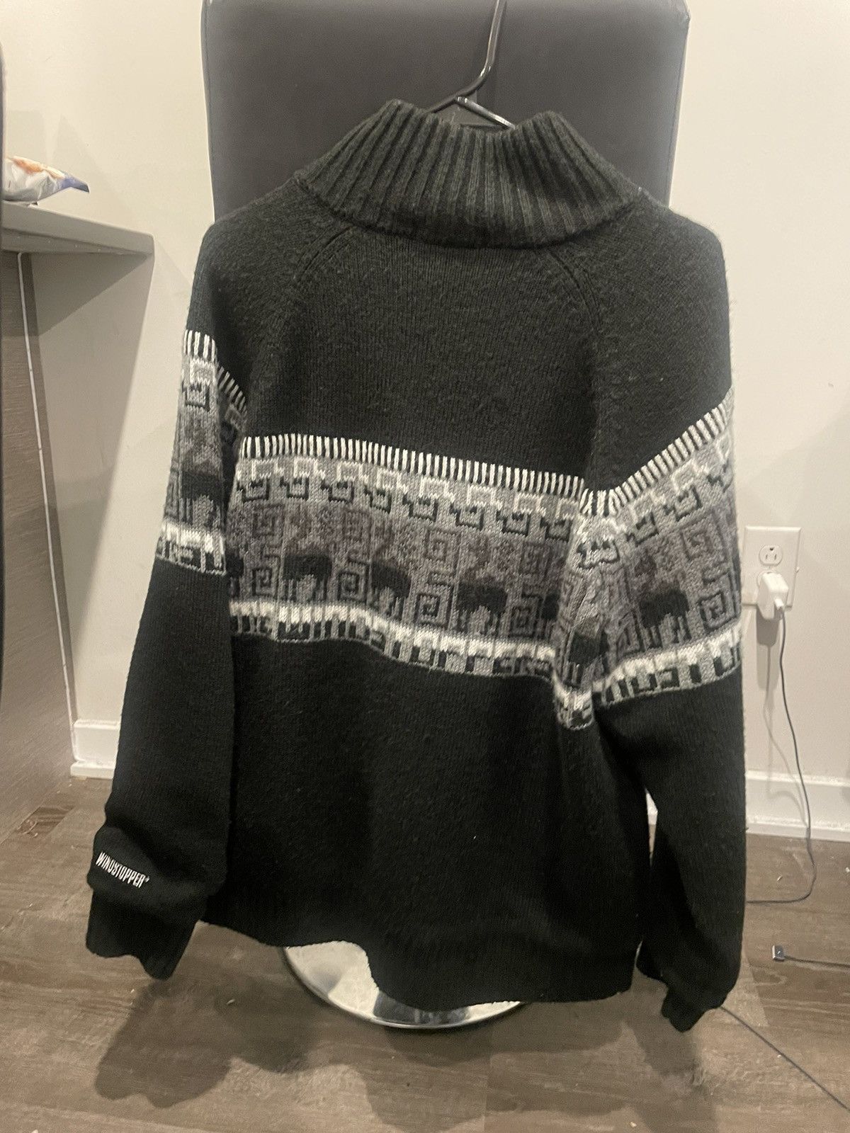 Supreme Supreme Chullo Windstopper Zip Up Sweater Black | Grailed