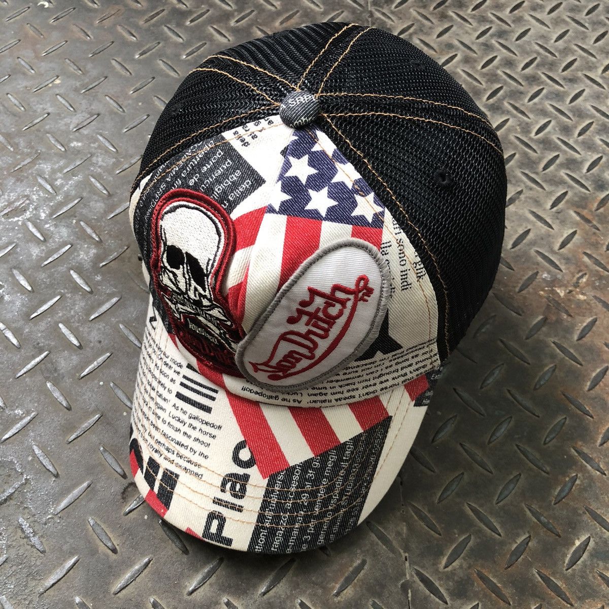 Von Dutch 🚫 SOLD 🚫 Von Dutch Full Print Double Patch Trucker Hat Size ONE SIZE - 2 Thumbnail
