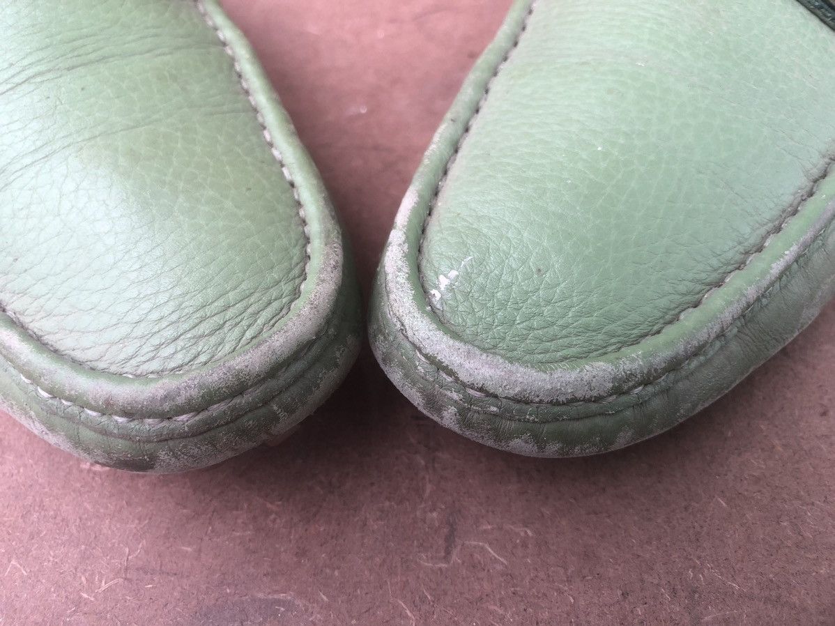 Gucci Gucci 322741 green calfskin Leather Men’s driving sneakers Size US 6.5 / EU 39-40 - 15 Thumbnail