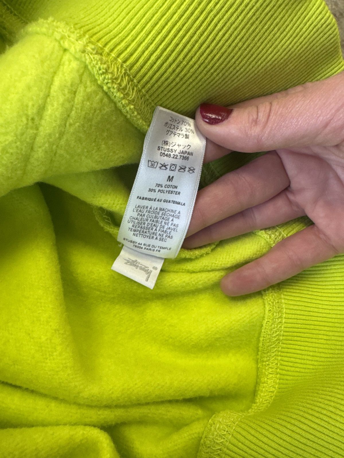 Like green Stussy zip up sweatshirt