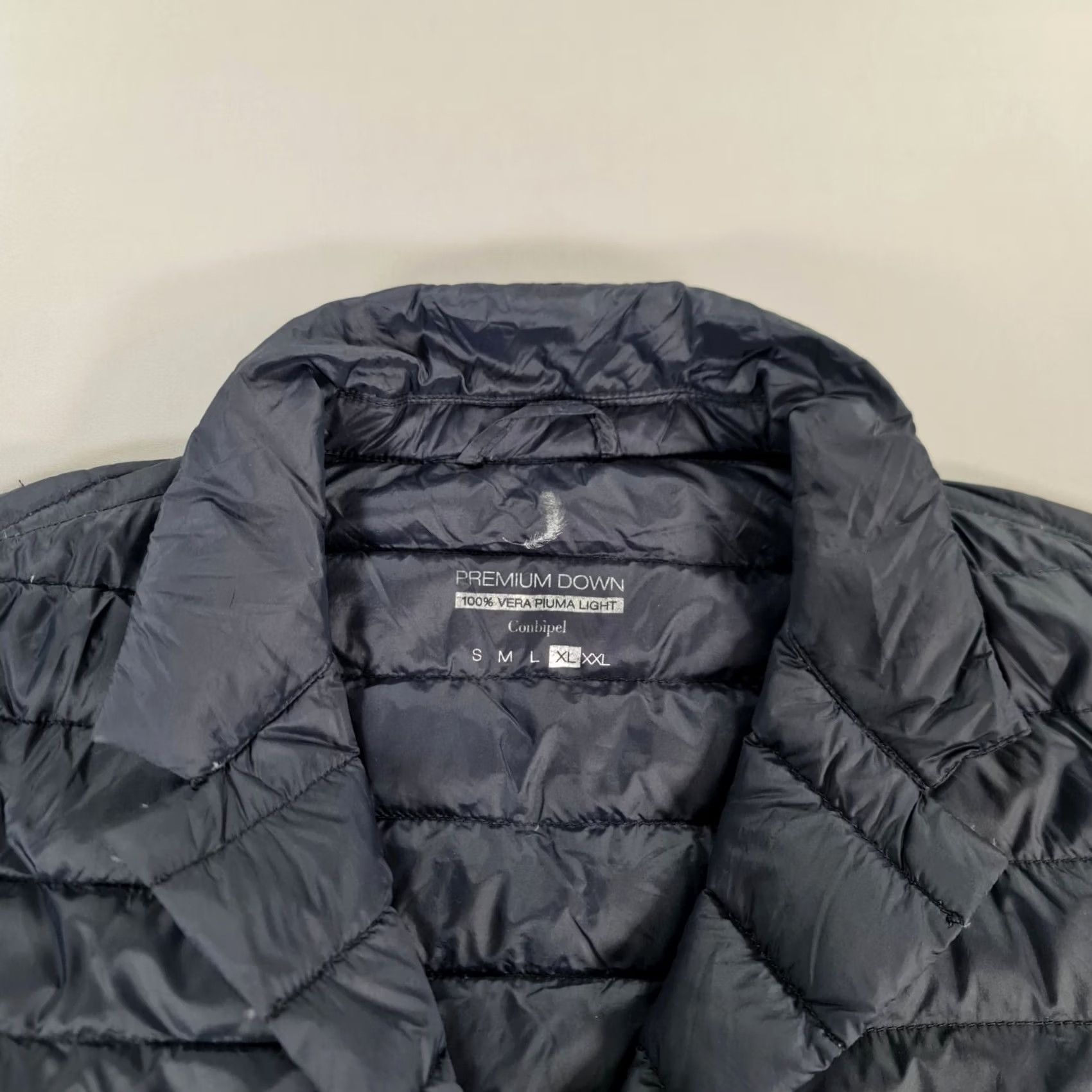 Vintage Conbipel Womens Jacket XL Navy Blue Premium Down Vera Pluma Light Snap Size XL / US 12-14 / IT 48-50 - 2 Thumbnail