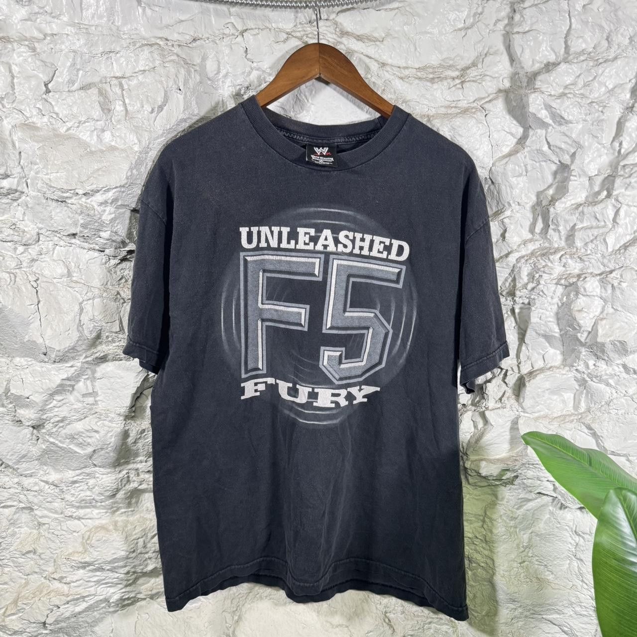 WWF Vintage Y2K WWF Brock Lesnar Unleashed Fury F5 T-Shirt Size US XXL / EU 58 / 5 - 4 Thumbnail