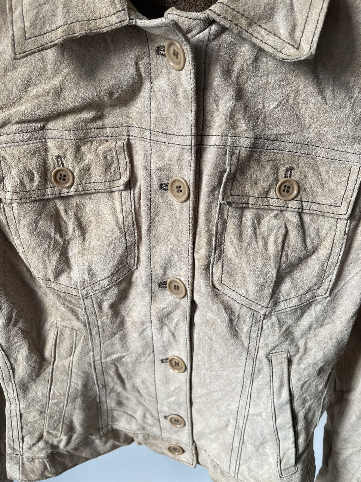 Dolce & Gabbana 2000s Dolce & Gabbana Suede Leather Jacket #98 Size XXS / US 00 / IT 34 - 4 Thumbnail