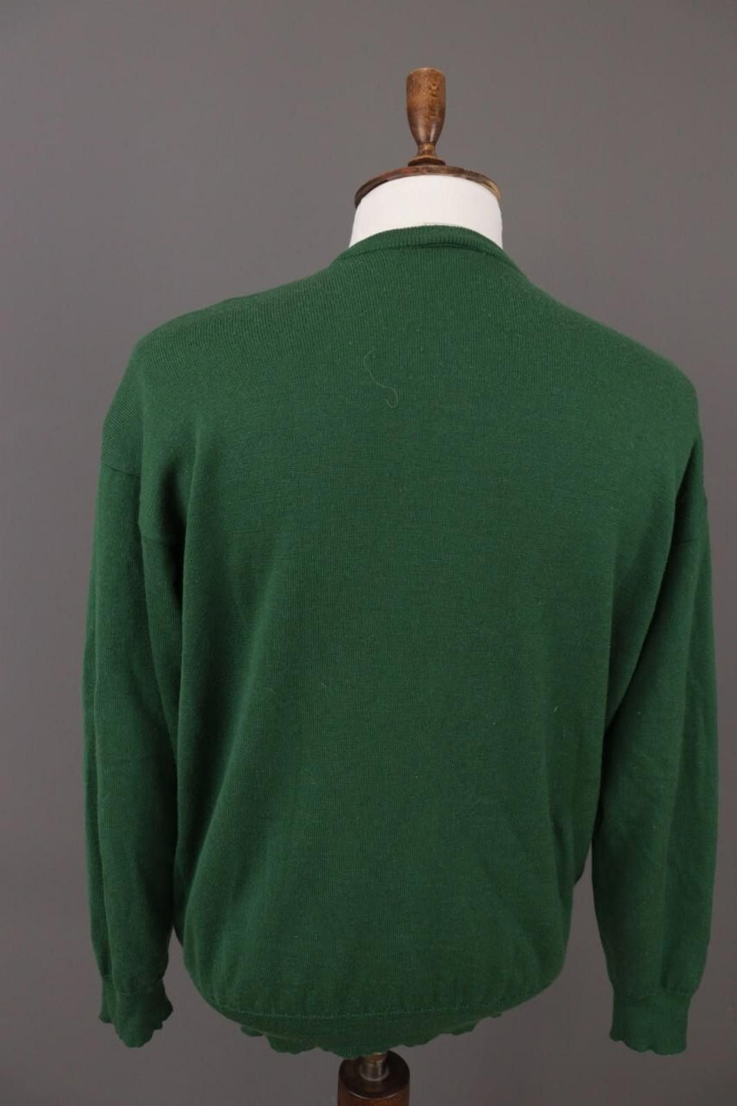 Lacoste Lacoste Green V-Neck Wool Jumper Sweater Size 7 / XXL Size US M / EU 48-50 / 2 - 12 Thumbnail