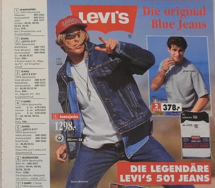 Levi's 1990s Levi's Jeanswear Baseball Cap 90s Vintage Hat Canada Size ONE SIZE - 2 Thumbnail