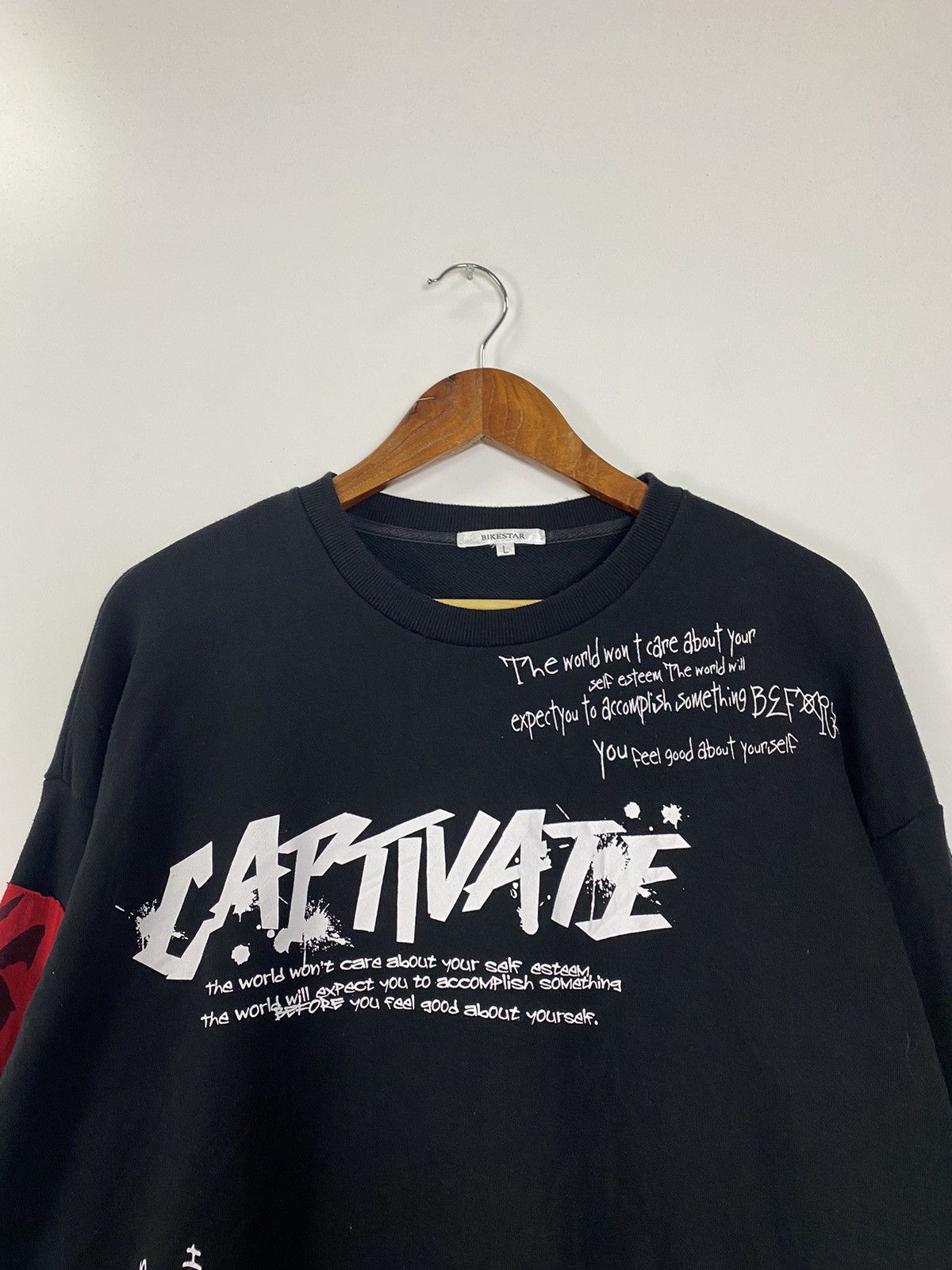 Japanese Brand × Vintage Vintage Bike star punk style sweater Size US L / EU 52-54 / 3 - 6 Thumbnail