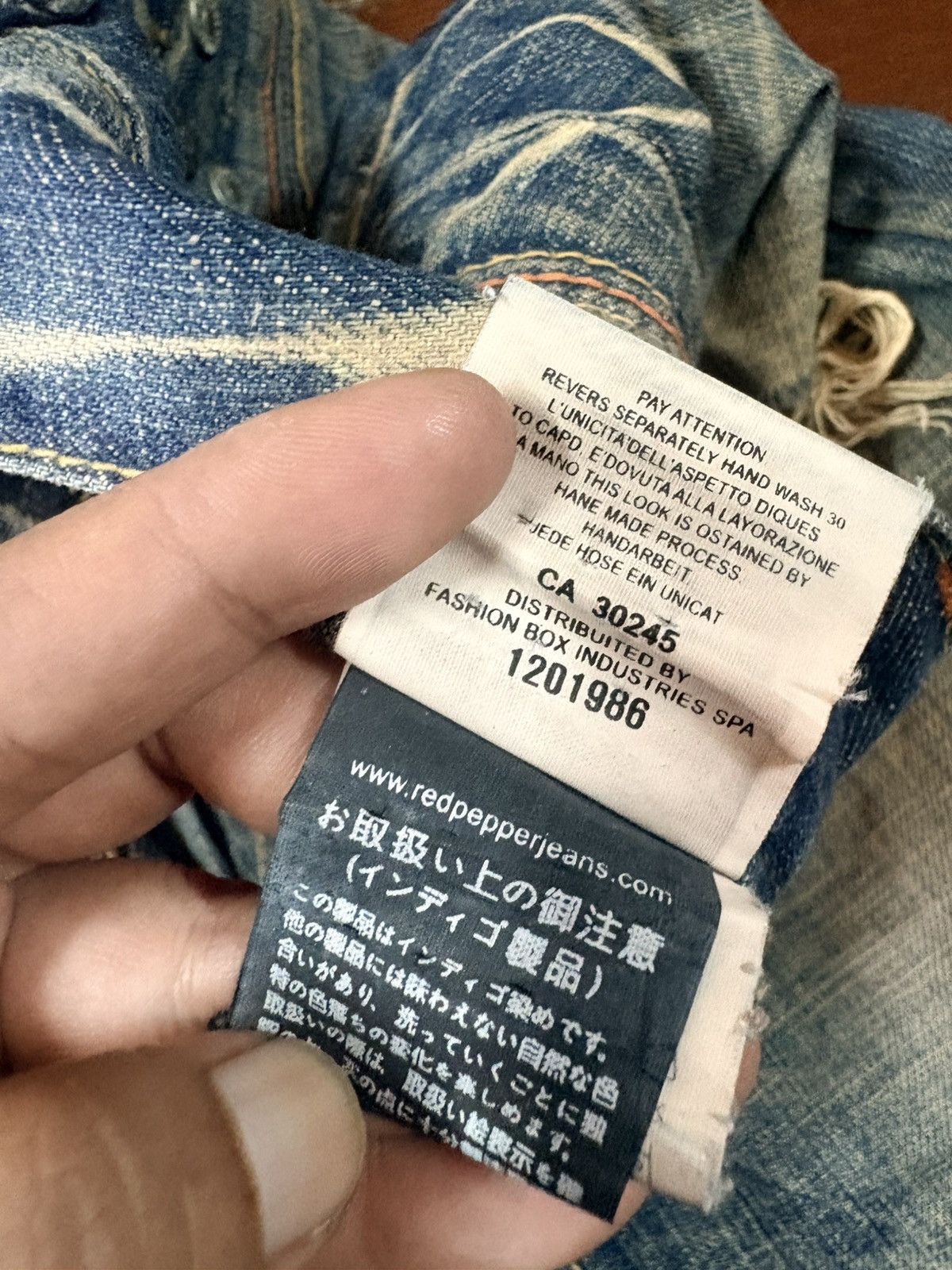 Hysteric Glamour SICK RUSTY RED PAPER VINTAGE DENIM distressed mud wash flare Size US 32 / EU 48 - 20 Thumbnail